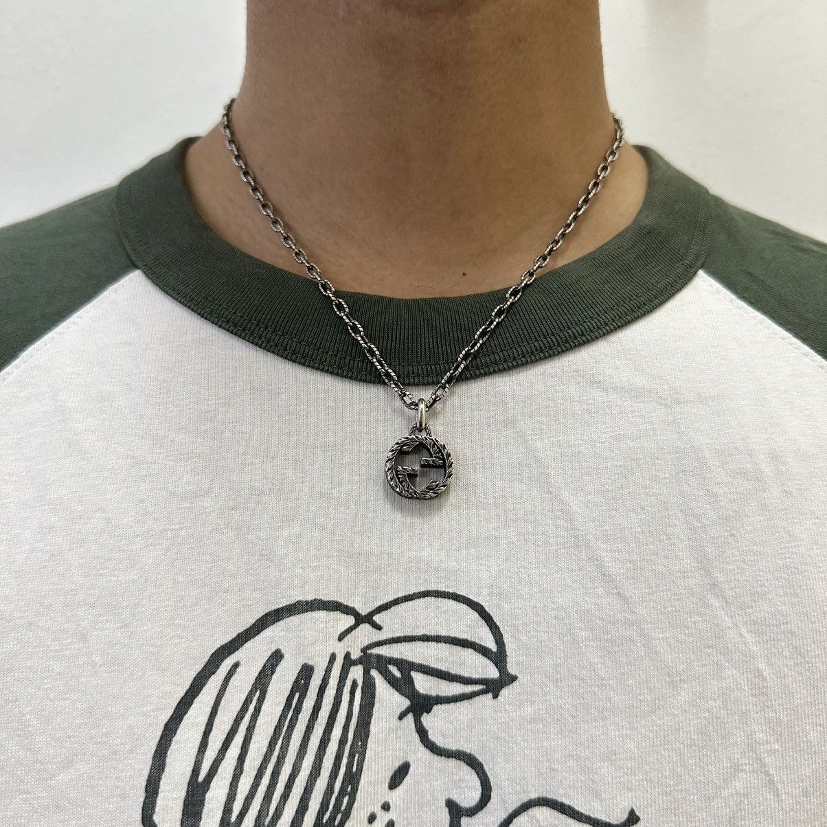 Gucci Gucci Vintage GG Laurel Sterling Silver Necklace 925 – 45cm Size ONE SIZE - 9 Thumbnail