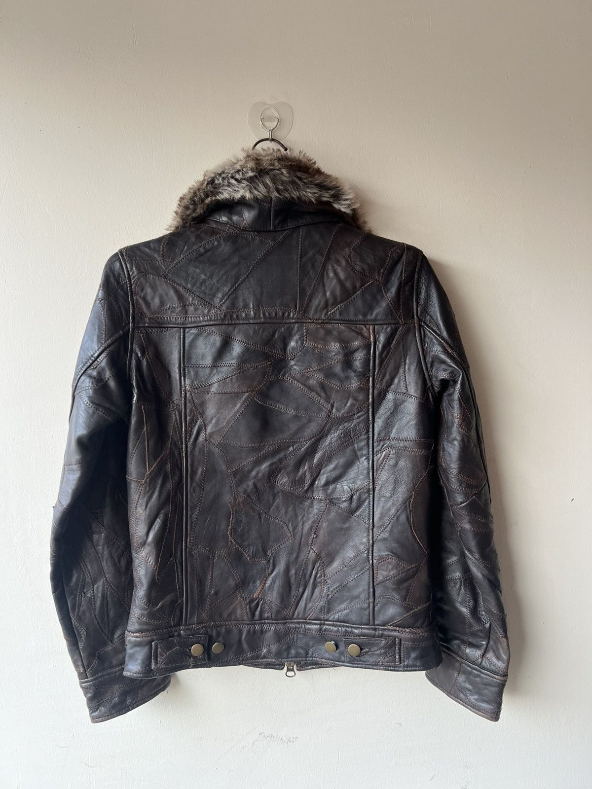 If Six Was Nine Faux Fur Patchwork Sheepskin Leather Jacket All The Way Size US S / EU 44-46 / 1 - 2 Thumbnail