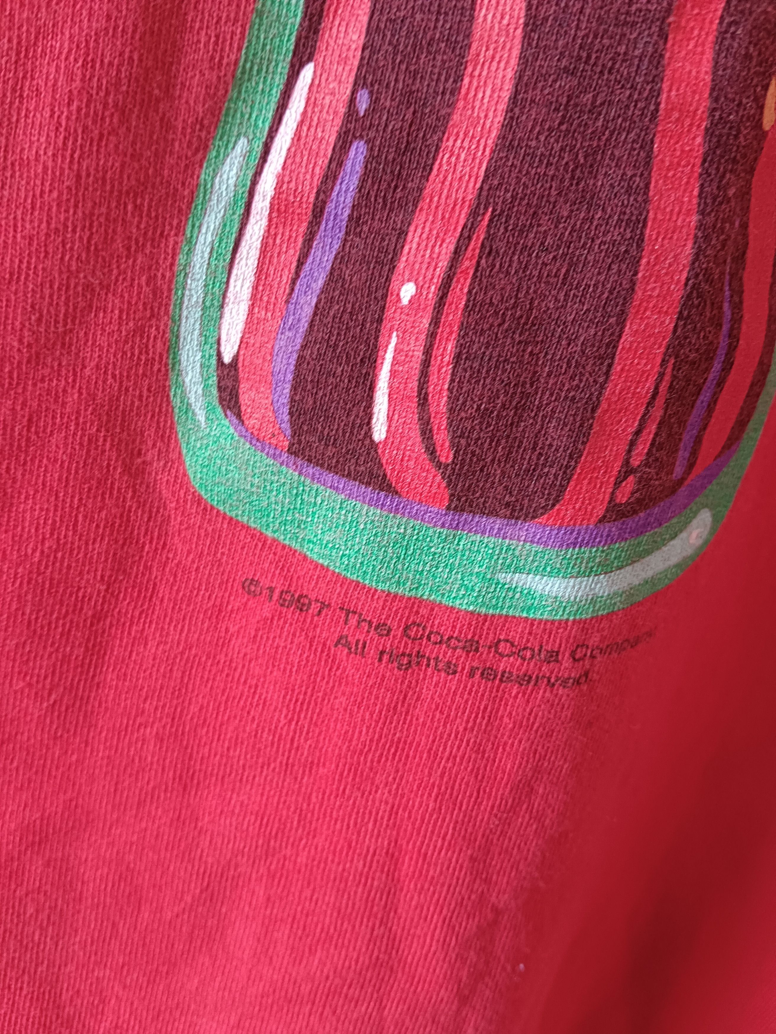 Coca Cola × Vintage Vtg 90s Coca cola T-shirt size L Made in usa Size US L / EU 52-54 / 3 - 6 Thumbnail