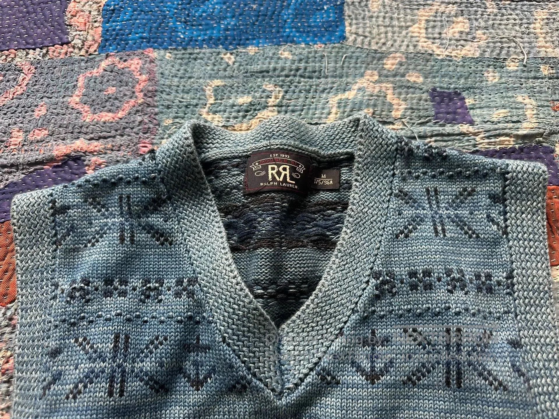 RRL Ralph Lauren RRL Indigo Fair Isle Vest. Size US M / EU 48-50 / 2 - 3 Thumbnail