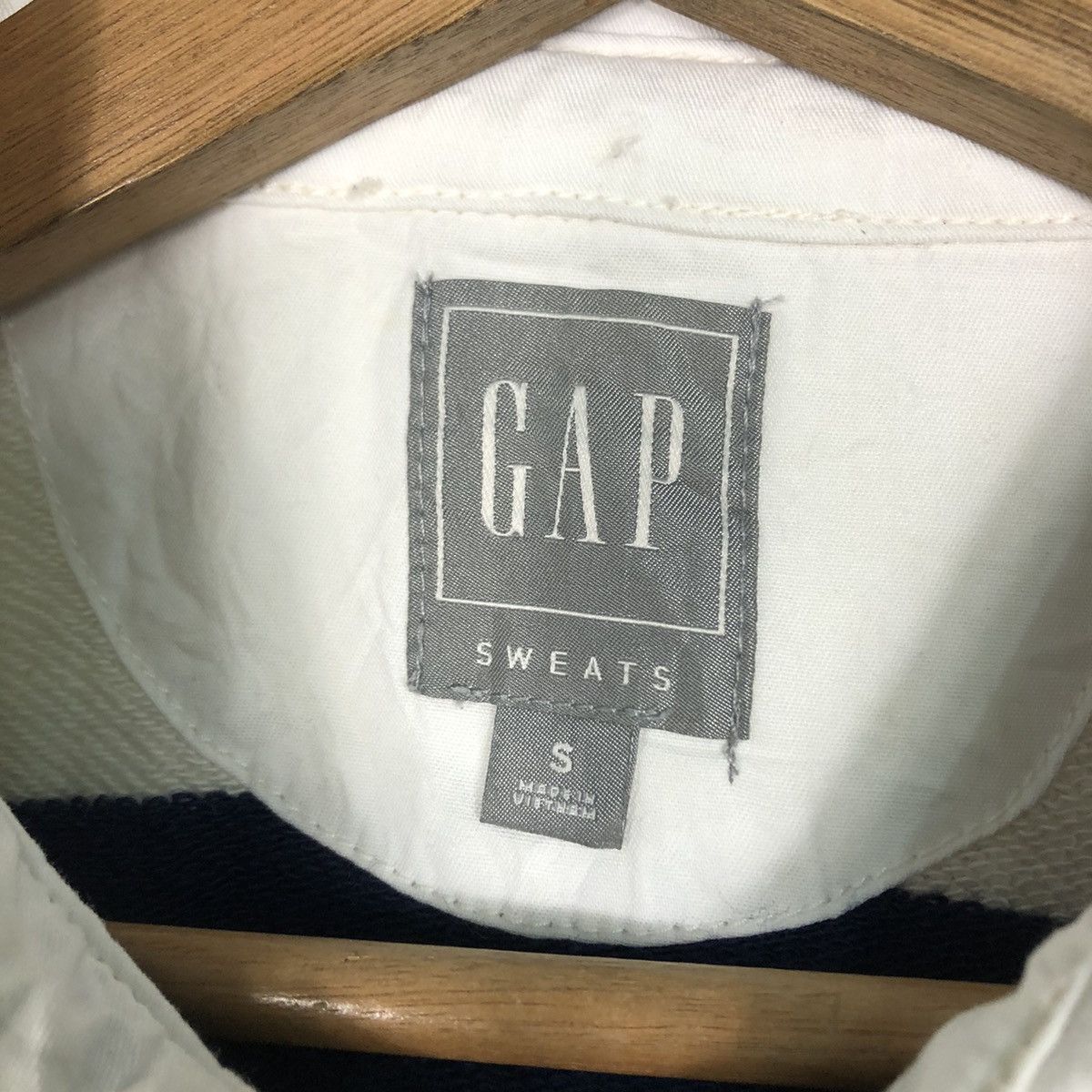 Japanese Brand 📌Vintage Cropped Sweatshirt Collar Striped Design Gap Size US S / EU 44-46 / 1 - 14 Thumbnail