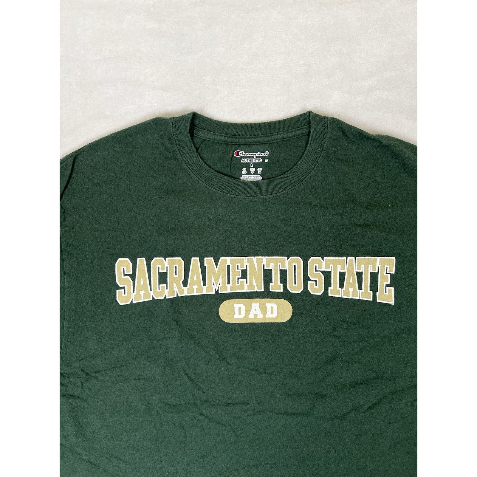 Champion Vintage Sacramento State Dad T-Shirt Size Large Green Spell Size US L / EU 52-54 / 3 - 3 Thumbnail