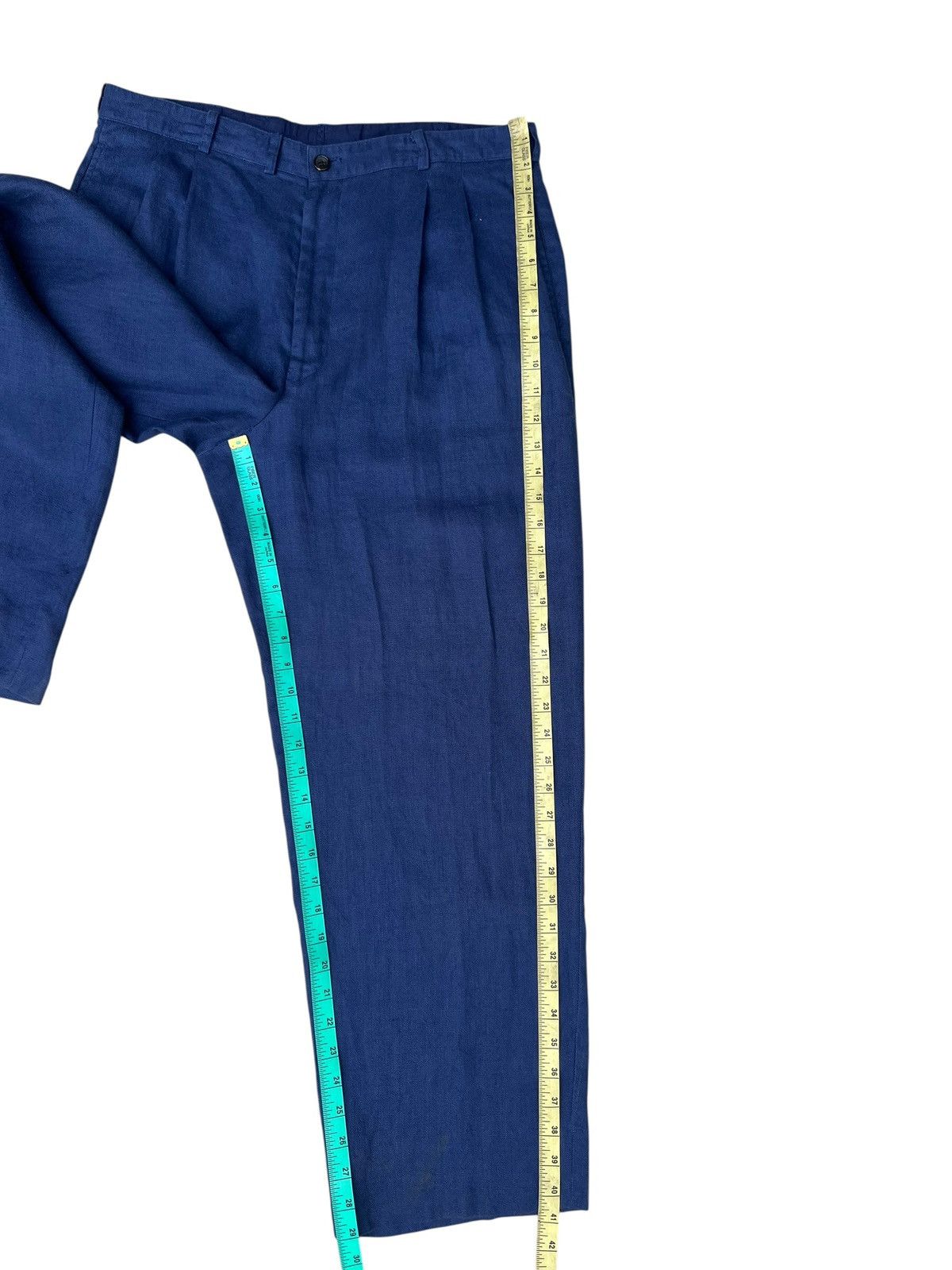 Mademoiselle Non Non Papas Japan 100% Linen Baggy Trouser Pant Blue Size US 34 / EU 50 - 4 Thumbnail