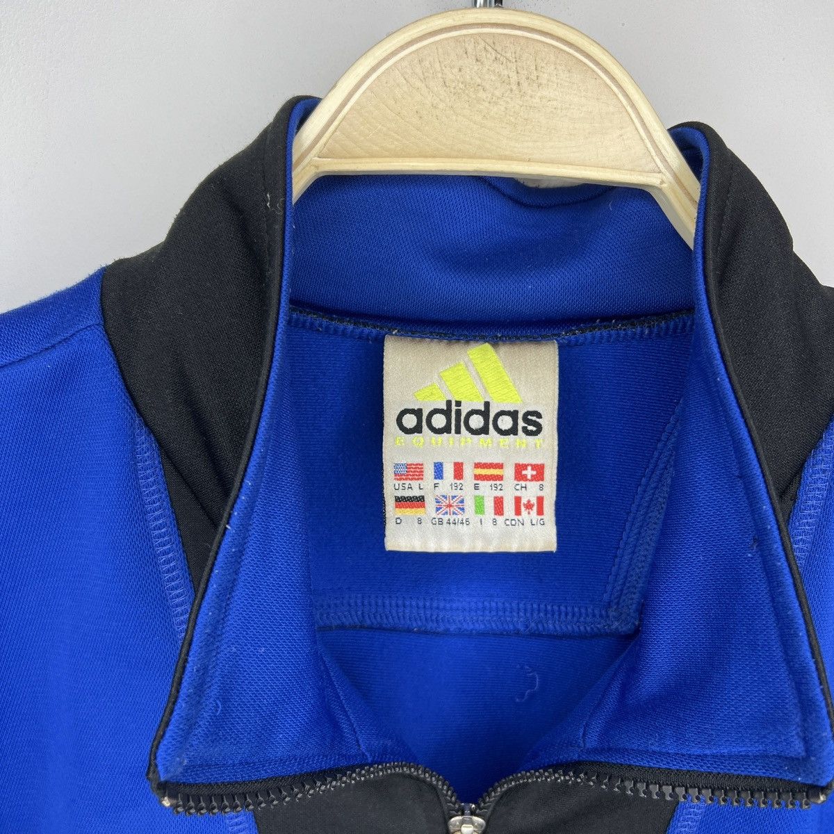 Adidas × Equipment × Vintage Vintage 90s Adidas Equipment 1/4 Half Zip Logo Sweatshirt Size US L / EU 52-54 / 3 - 5 Thumbnail