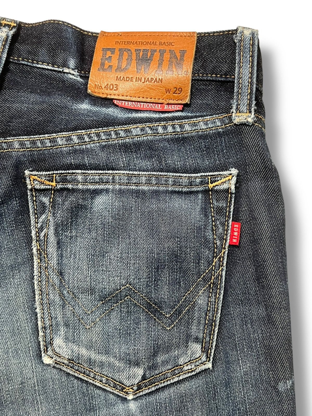 Edwin Vintage Edwin 403 Japan - Faded Whisker Wash Jeans Size US 32 / EU 48 - 10 Thumbnail