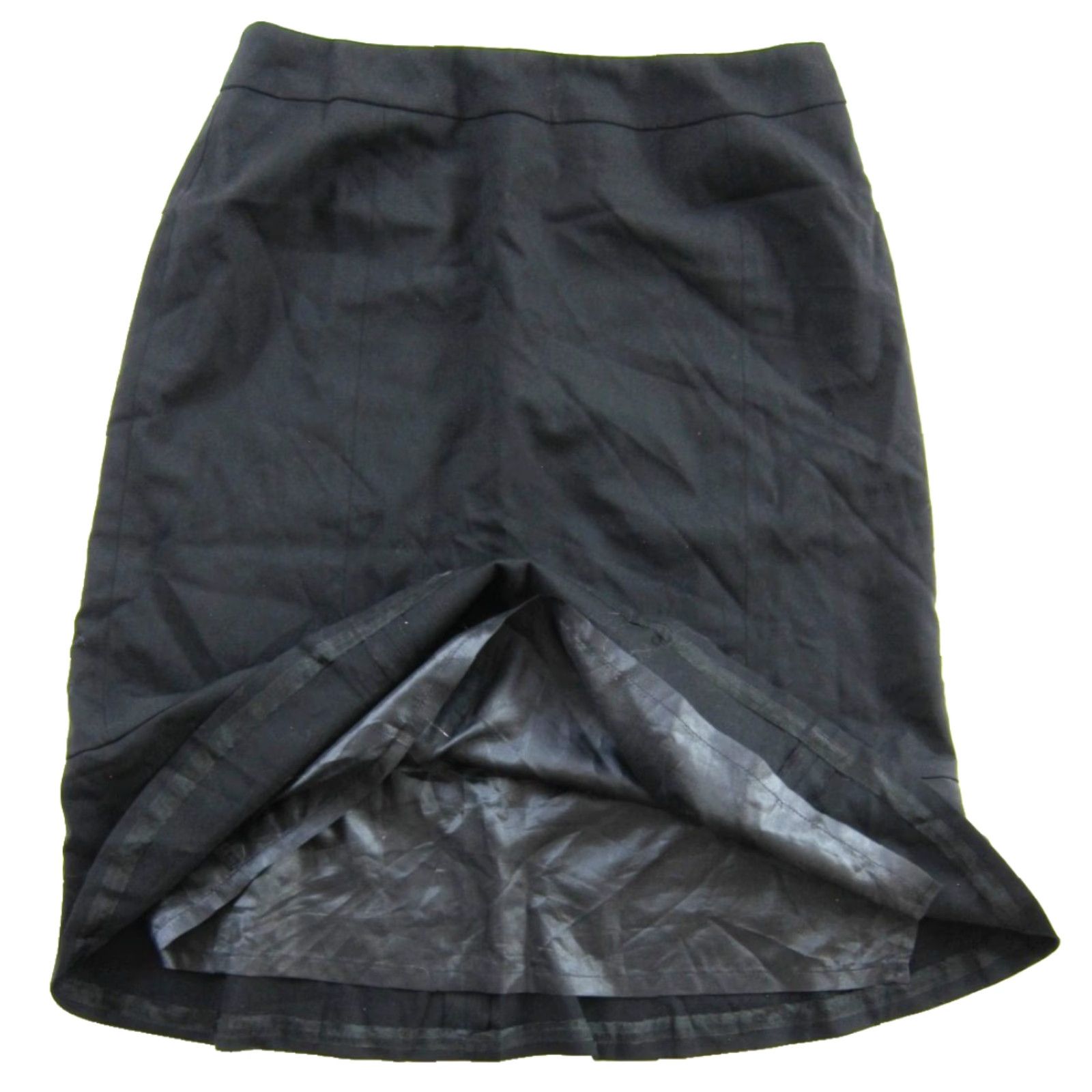 Pendleton VINTAGE Pendleton Skirt Women 10 A-Line Knee Length Black Wool Blend Stretch 90s NWT Size 32" / US 10 / IT 46 - 4 Thumbnail