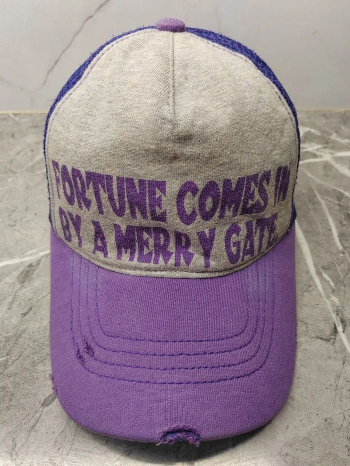 Japanese Brand Fortune Comes In By A Merry Gate Distressed Style Cap Hat Size ONE SIZE - 2 Thumbnail