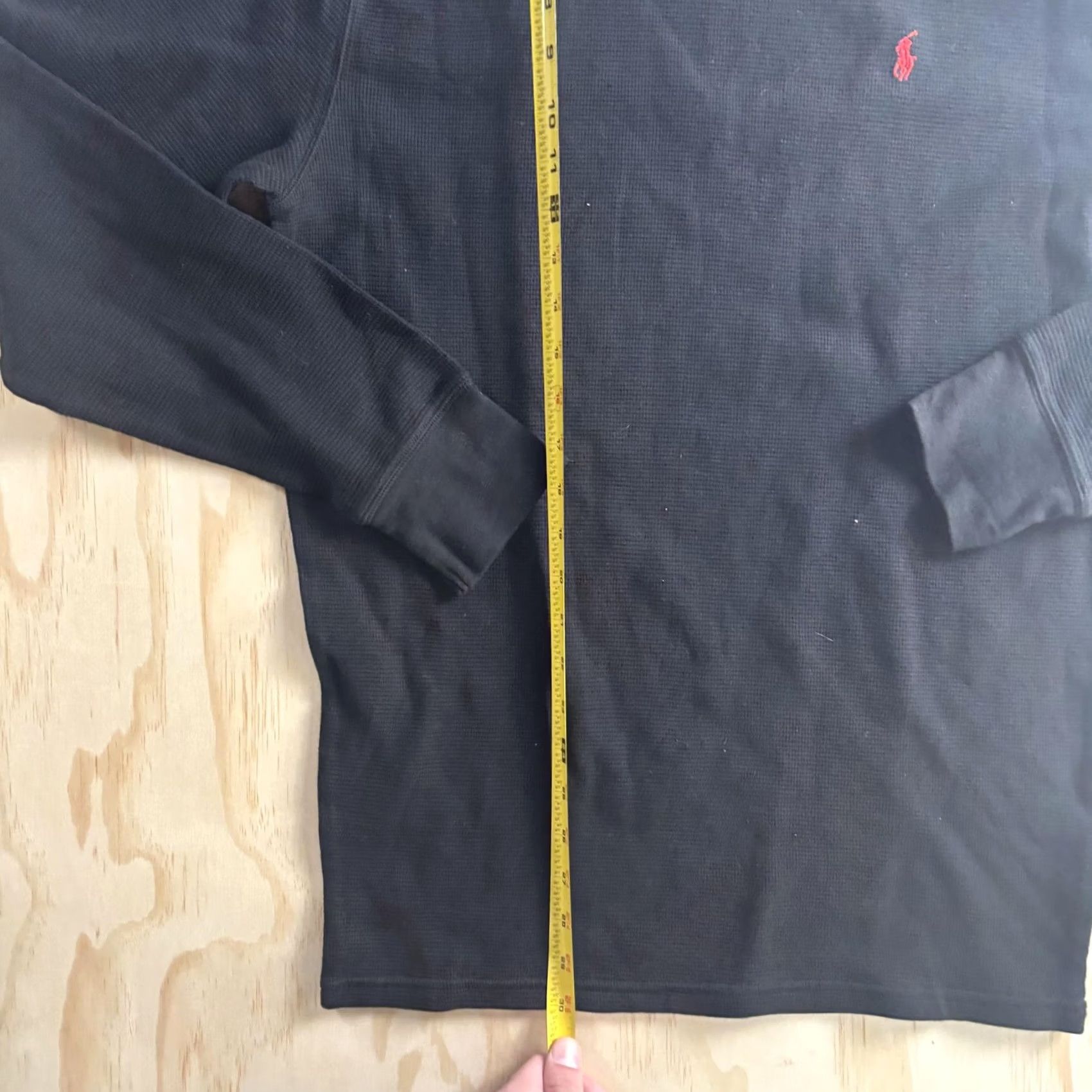 Polo Ralph Lauren Polo Ralph Lauren Shirt Mens Large Black Thermal Waffle Knit Long Sleeve Tee Size US L / EU 52-54 / 3 - 3 Thumbnail