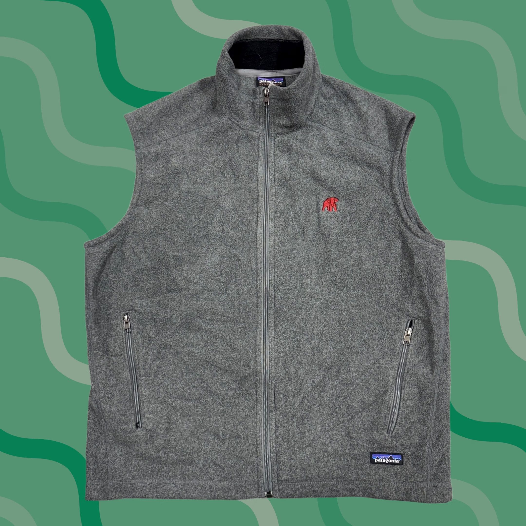 Patagonia Patagonia Synchilla Fleece Vest Mens L Gray Full Zip Alabama Crimson Tide Vest Size US L / EU 52-54 / 3 - 1 Thumbnail
