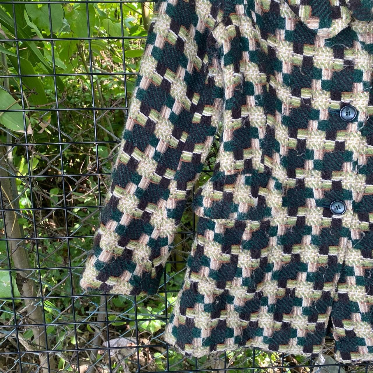 Japanese Brand × Vintage Vintage Japan Tabasa Multicolour Wool Coat Jacket Size M / US 6-8 / IT 42-44 - 4 Thumbnail