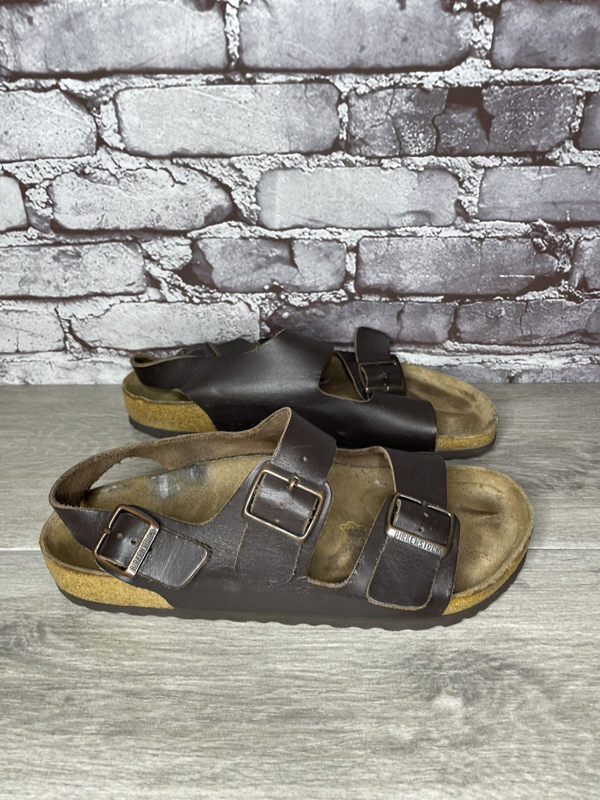 Birkenstock Birkenstock Milano Brown Leather Buckle Sandals Men 43EU Size US 10 / EU 43 - 4 Thumbnail