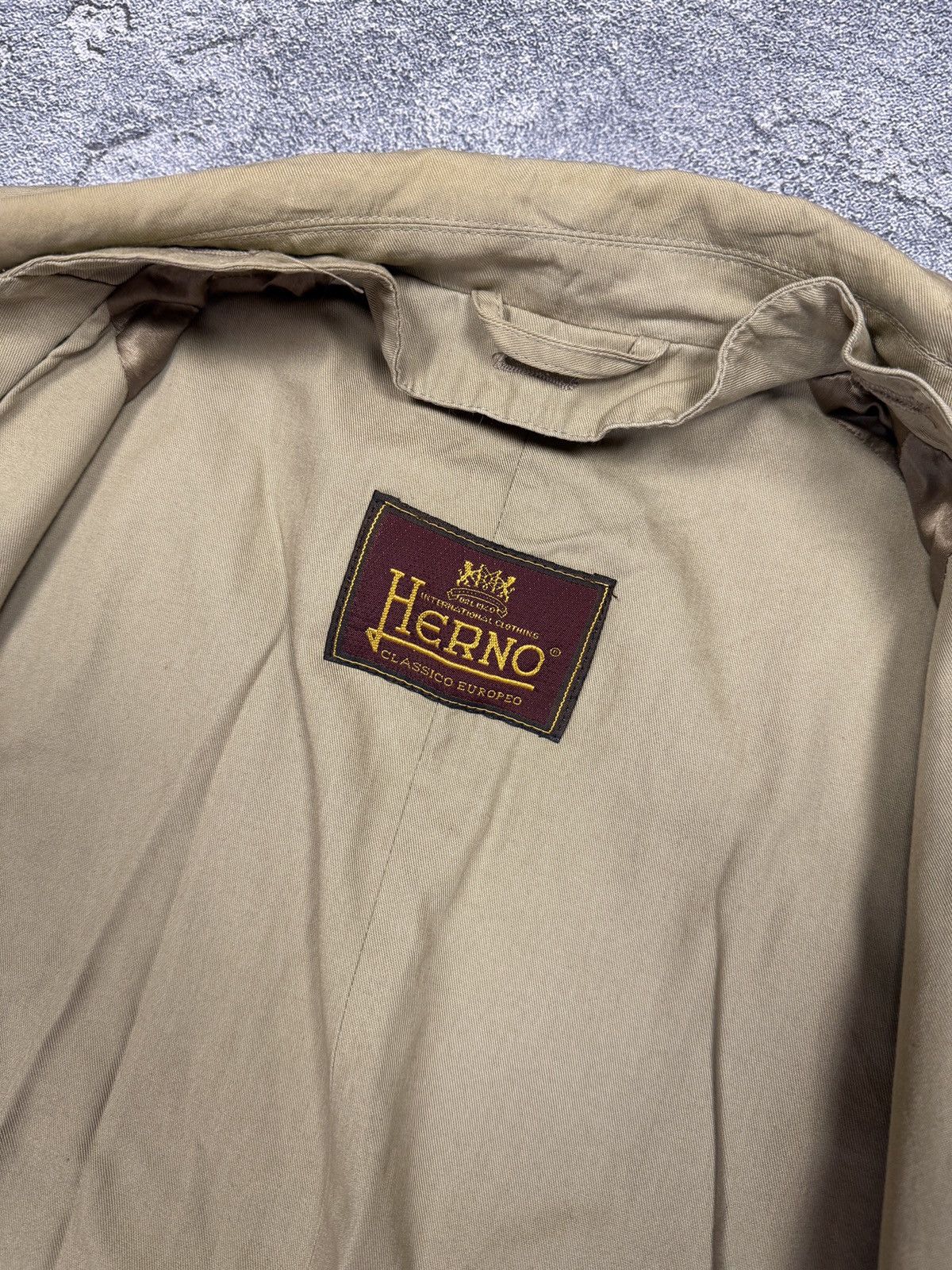 Herno × Vintage Vintage Herno Navy Trench Coat Jacket Size US L / EU 52-54 / 3 - 8 Thumbnail