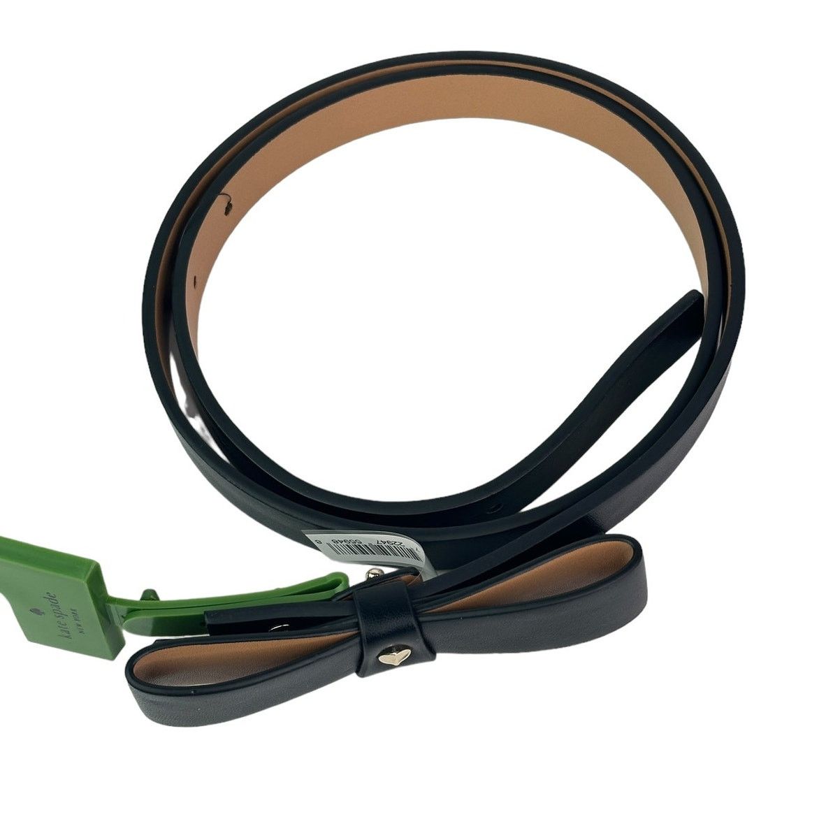 Kate Spade Kate Spade Black Bow with Gold Spade Leather Belt in Large Size ONE SIZE - 7 Thumbnail