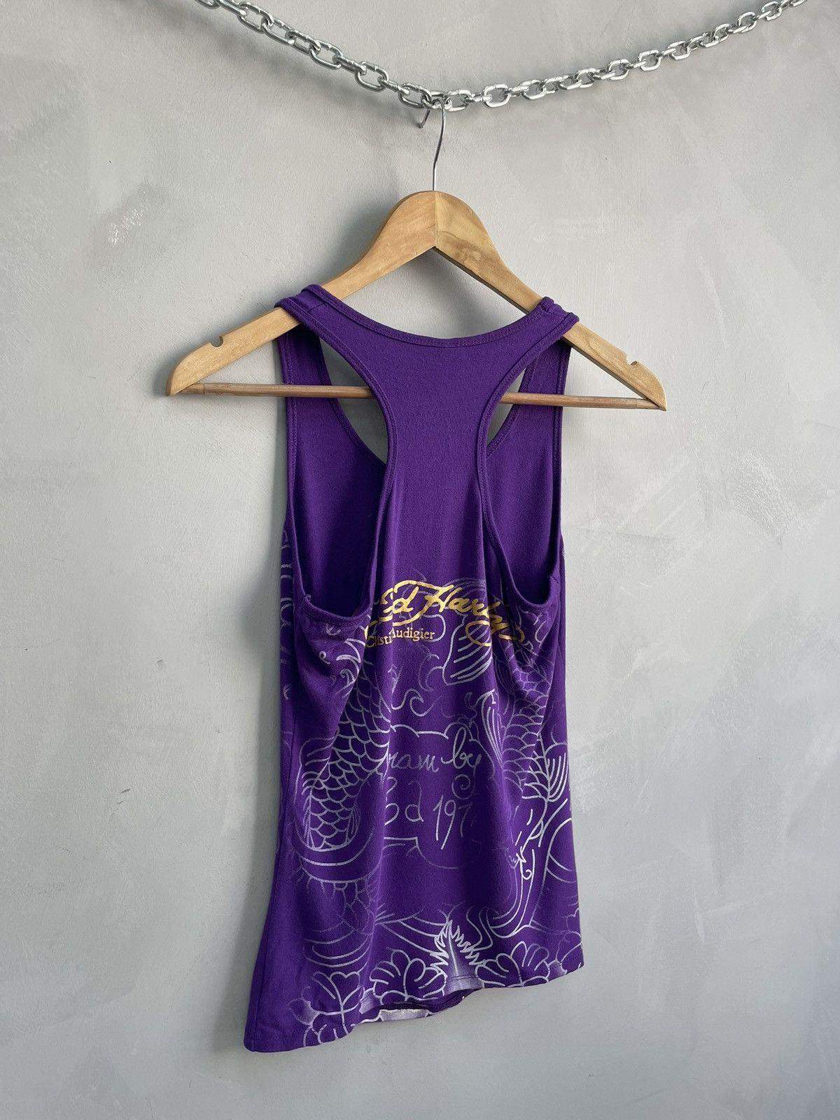 Ed Hardy Vintage rare edhardy y2k big logo tank t shirt Size L / US 10 / IT 46 - 7 Thumbnail