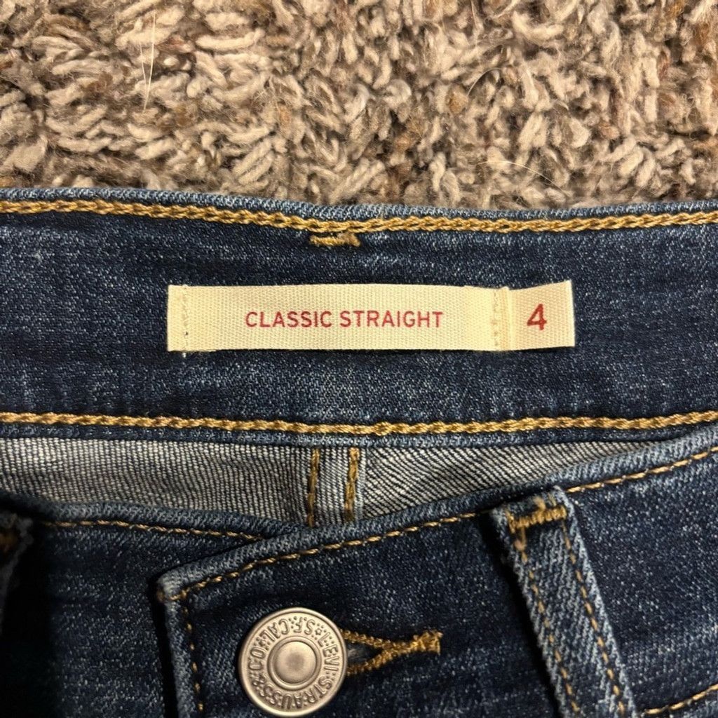 Levi's Levi's Blue Straight Denim Jeans Size 27" / US 4 / IT 40 - 6 Thumbnail