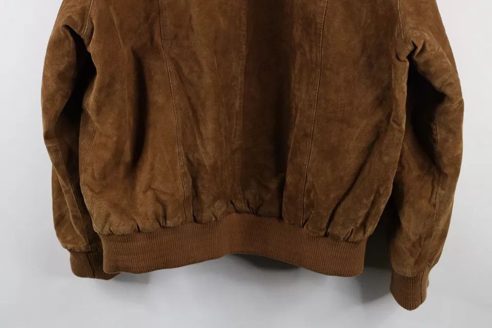 Vintage Vintage 90s Streetwear Leather Flight Bomber Jacket Brown Size US L / EU 52-54 / 3 - 12 Thumbnail
