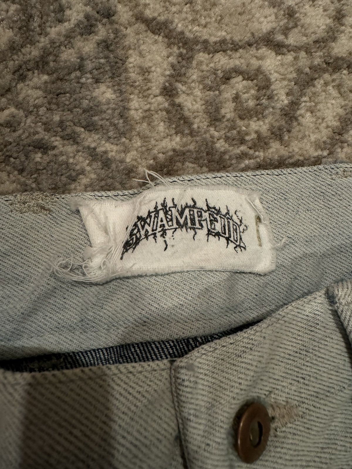 Rick Owens Swampgod 1/1 Repurposed Rick Owens Denim Sample Size US 31 - 7 Thumbnail