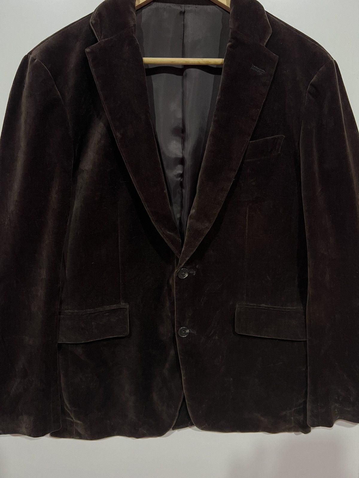 Japanese Brand × Other × Takeo Kikuchi 🔥 Takeo Kikuchi valvet brown blazer jacket Size US M / EU 48-50 / 2 - 4 Thumbnail
