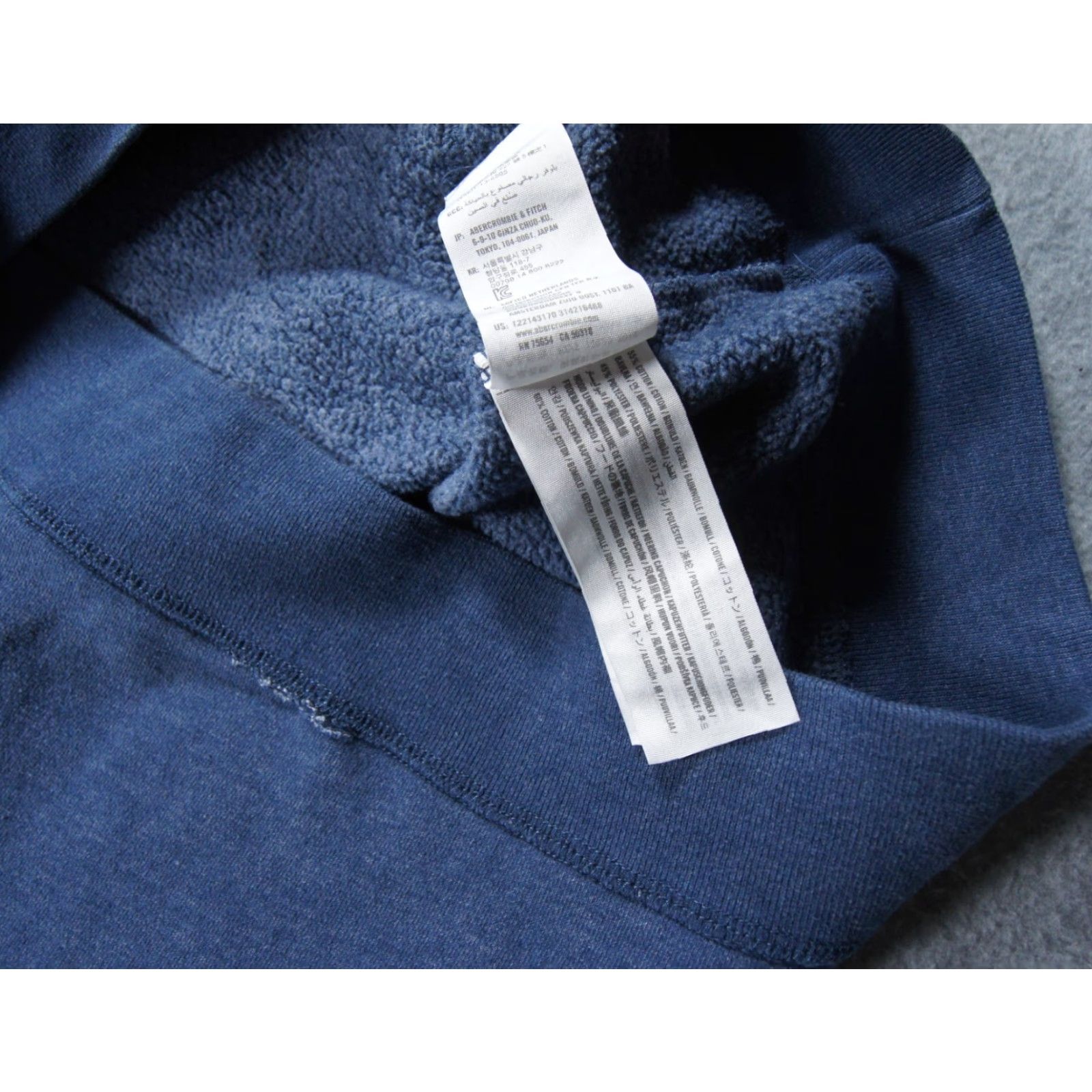 Abercrombie & Fitch Abercrombie & Fitch Sweatshirt Mens Large Blue Hoodie Fleece Pullover Logo Size US L / EU 52-54 / 3 - 7 Thumbnail