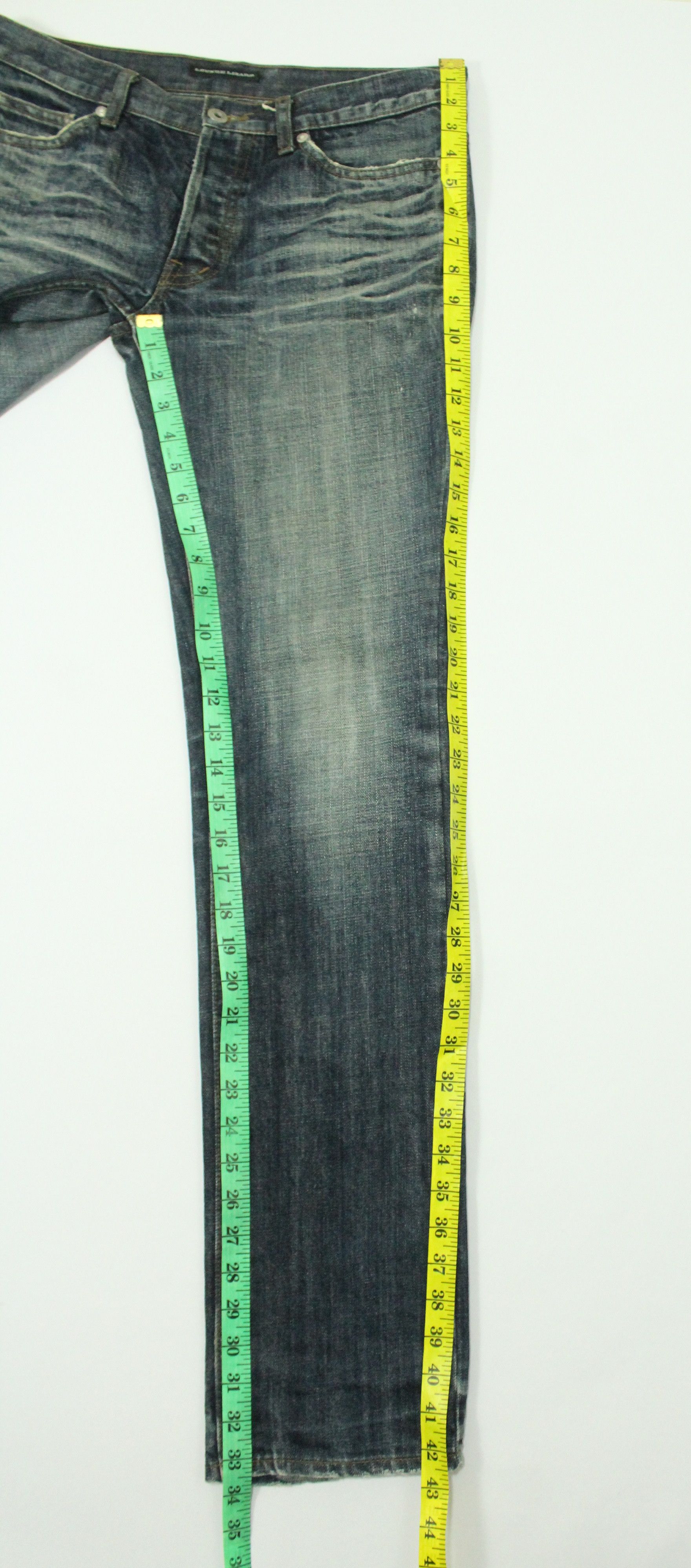 Japanese Brand LOUNGE LIZARD Denim Jeans Distressed Faded Thrashed Grunge Size US 31 - 19 Thumbnail