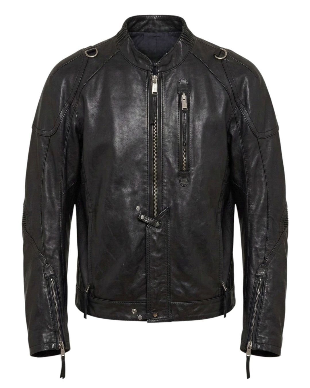 Dsquared2 UNLEASHED DOGS LEATHER BIKER BOMBER JACKET Size US L / EU 52-54 / 3 - 1 Thumbnail