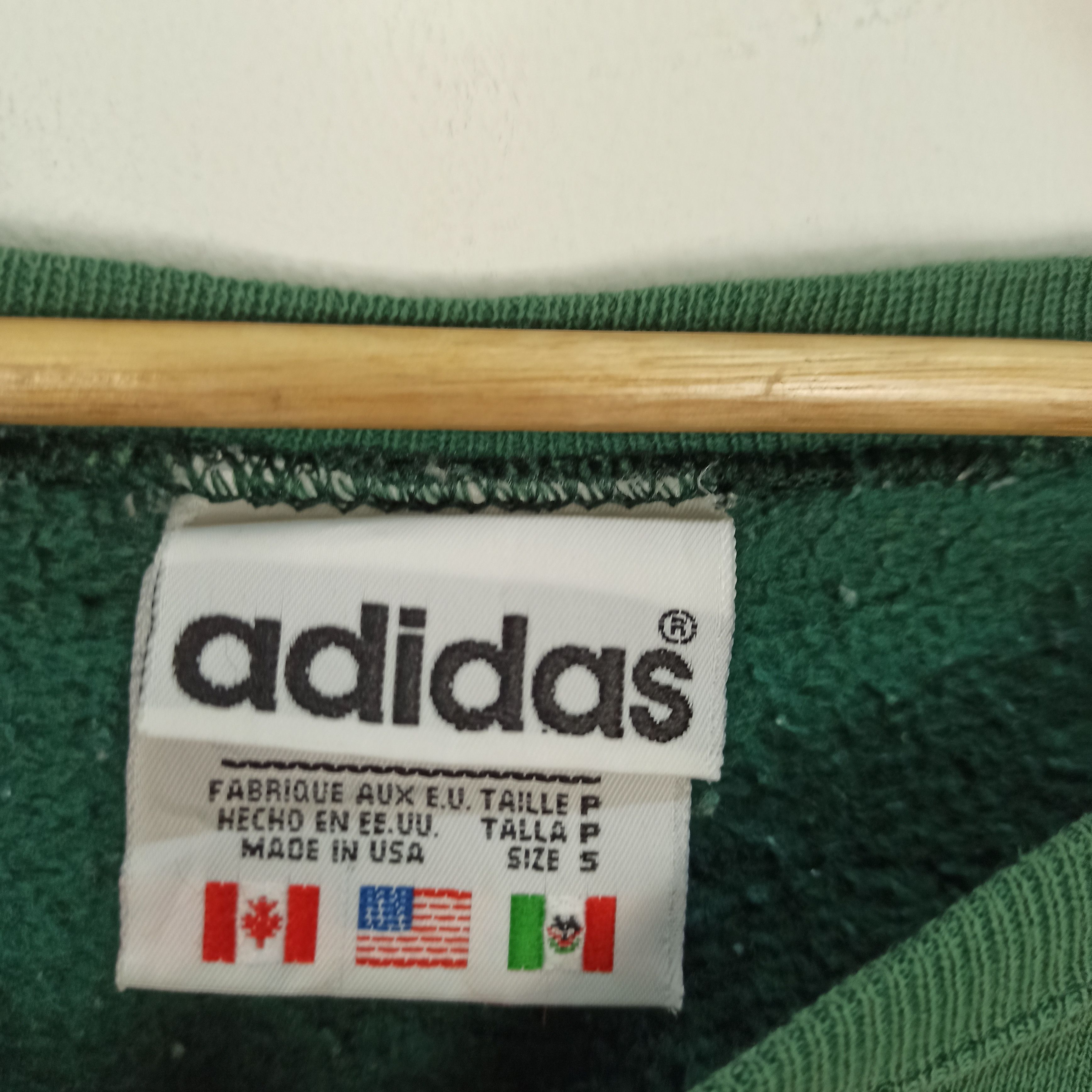 Adidas Vintage Distressed Adidas Sweatshirt Made in Usa Size US L / EU 52-54 / 3 - 9 Thumbnail