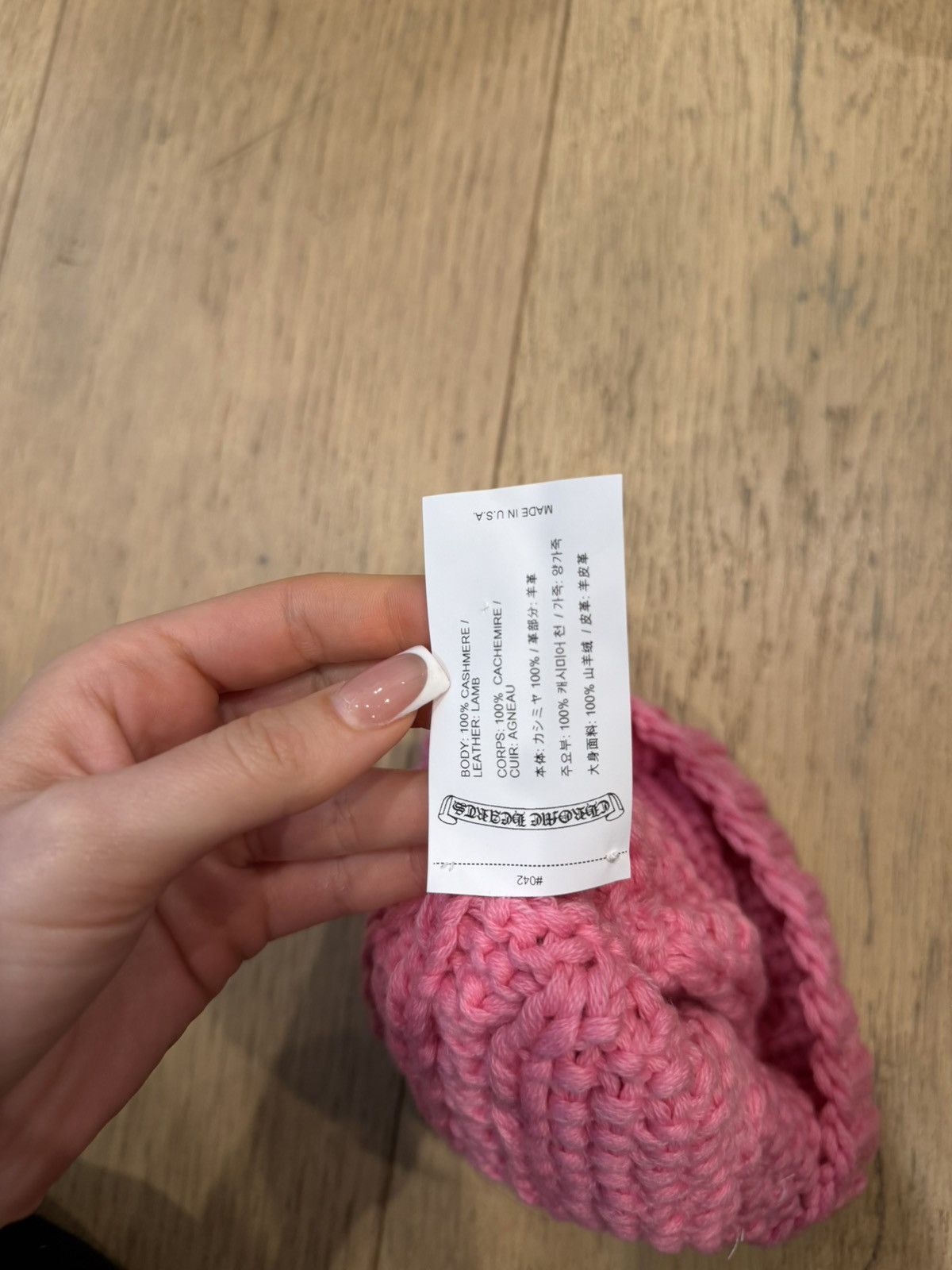 Chrome Hearts Chrome hearts pink beanie with white patch Size ONE SIZE - 5 Thumbnail