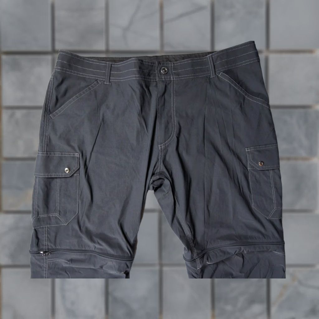 Vintage Kuhl Pants Mens 40x32 Gray Renegade Convertible Hiking Tactical Zip Off Cargo Pants Size US 40 / EU 56 - 1 Thumbnail