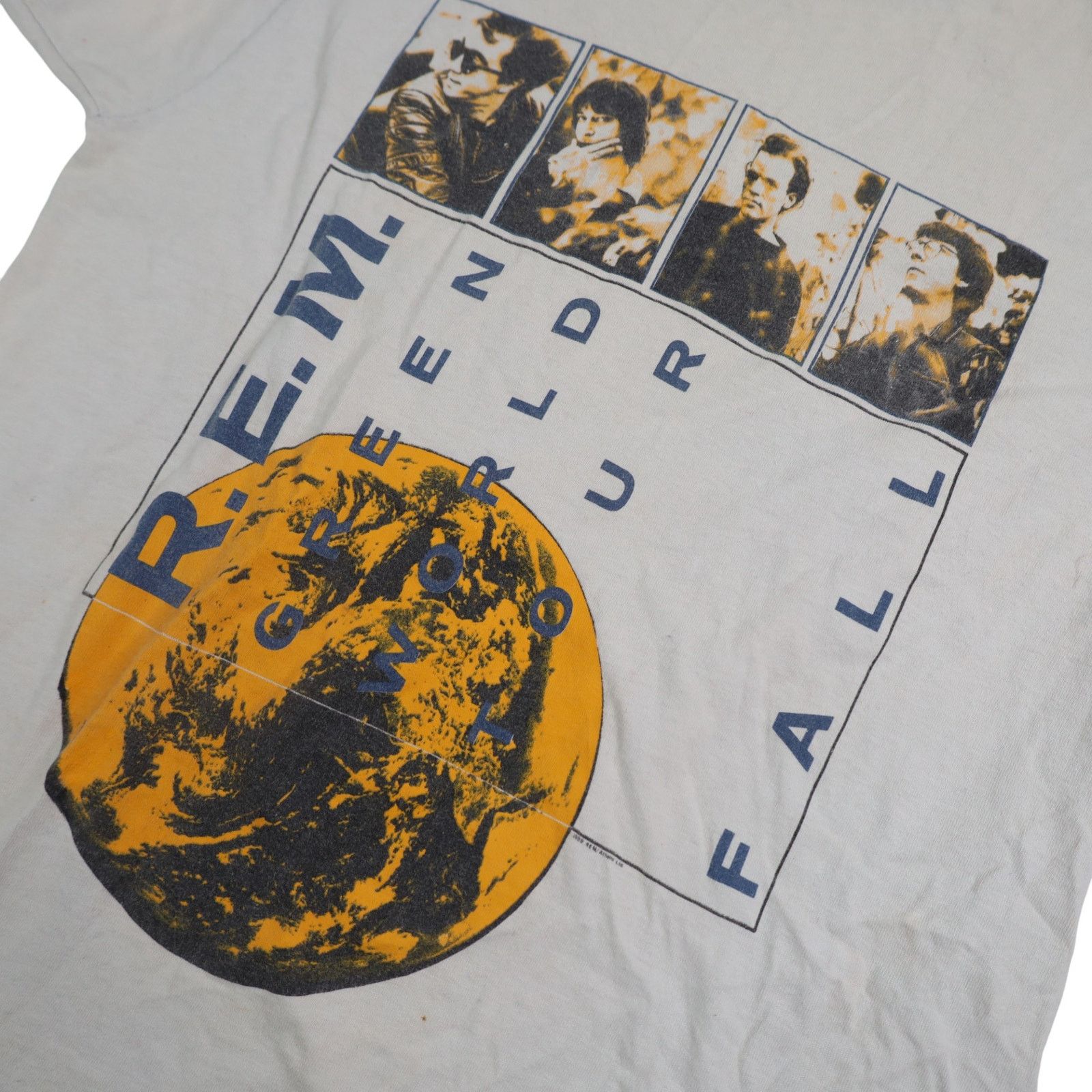 Band Tees × Vintage Vintage 80s R.E.M Green World Tour Graphic Band Tee Size US XL / EU 56 / 4 - 4 Thumbnail