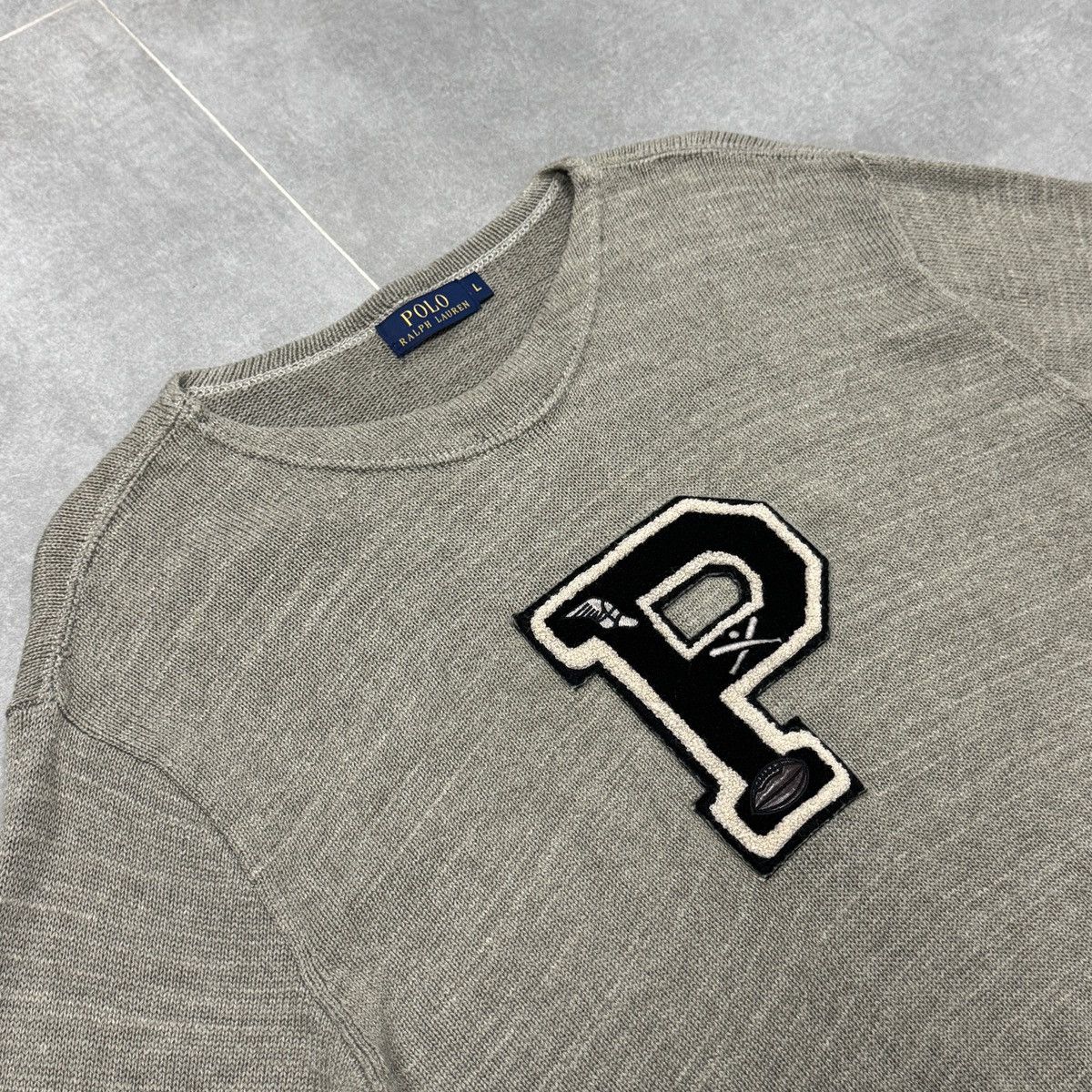 Polo Ralph Lauren Polo Ralph Lauren Varsity Leather Logo Sweater Men Size L Size US L / EU 52-54 / 3 - 7 Thumbnail