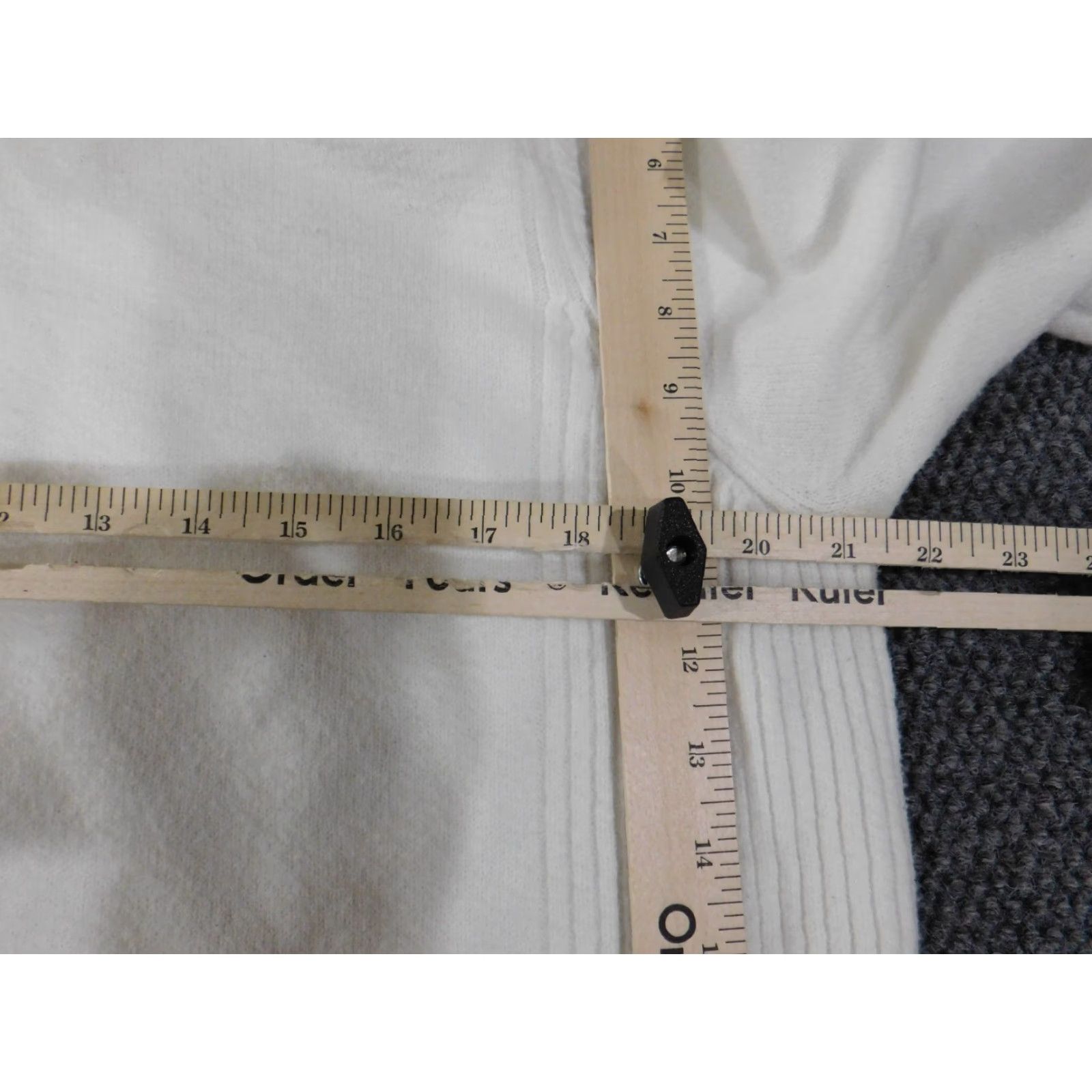 Vintage Crown & Ivy Sweater L Womens White Cotton Nylon Spandex Cable-Knit Long Raglan Sleeve Round Neck Pullover Stretch Casual Knit Shirt Size L / US 10 / IT 46 - 5 Thumbnail
