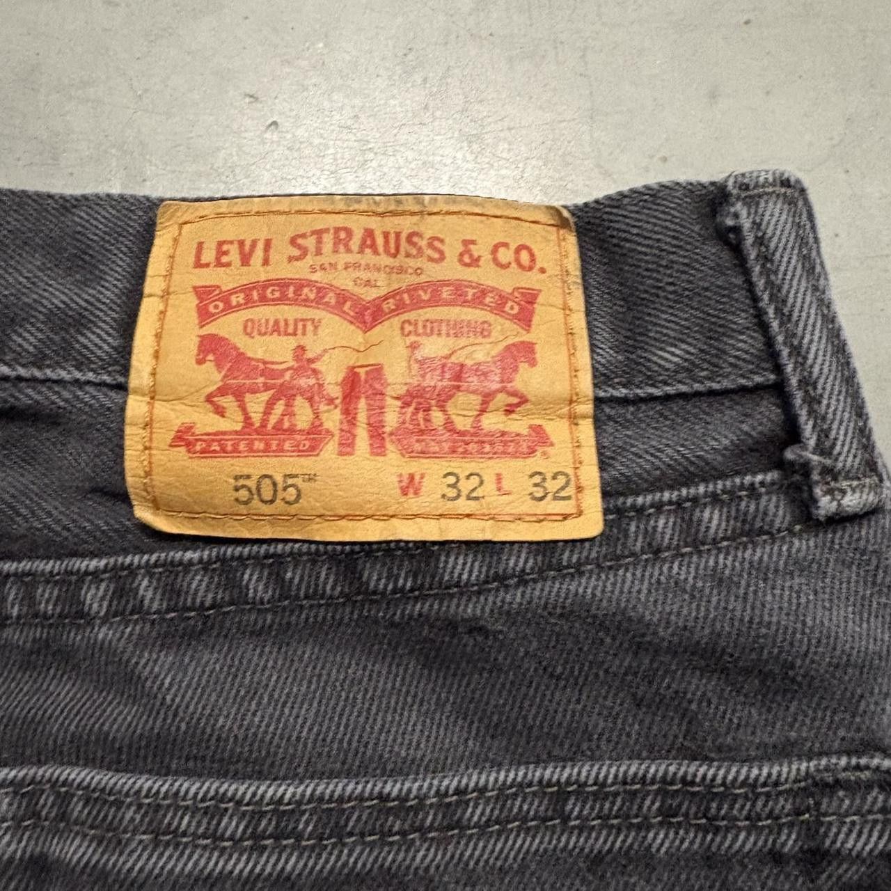 Levi's Crazy Vintage Y2K 2000s Levis Grunge Black Ripped Denim Jeans! Size US 32 / EU 48 - 6 Thumbnail