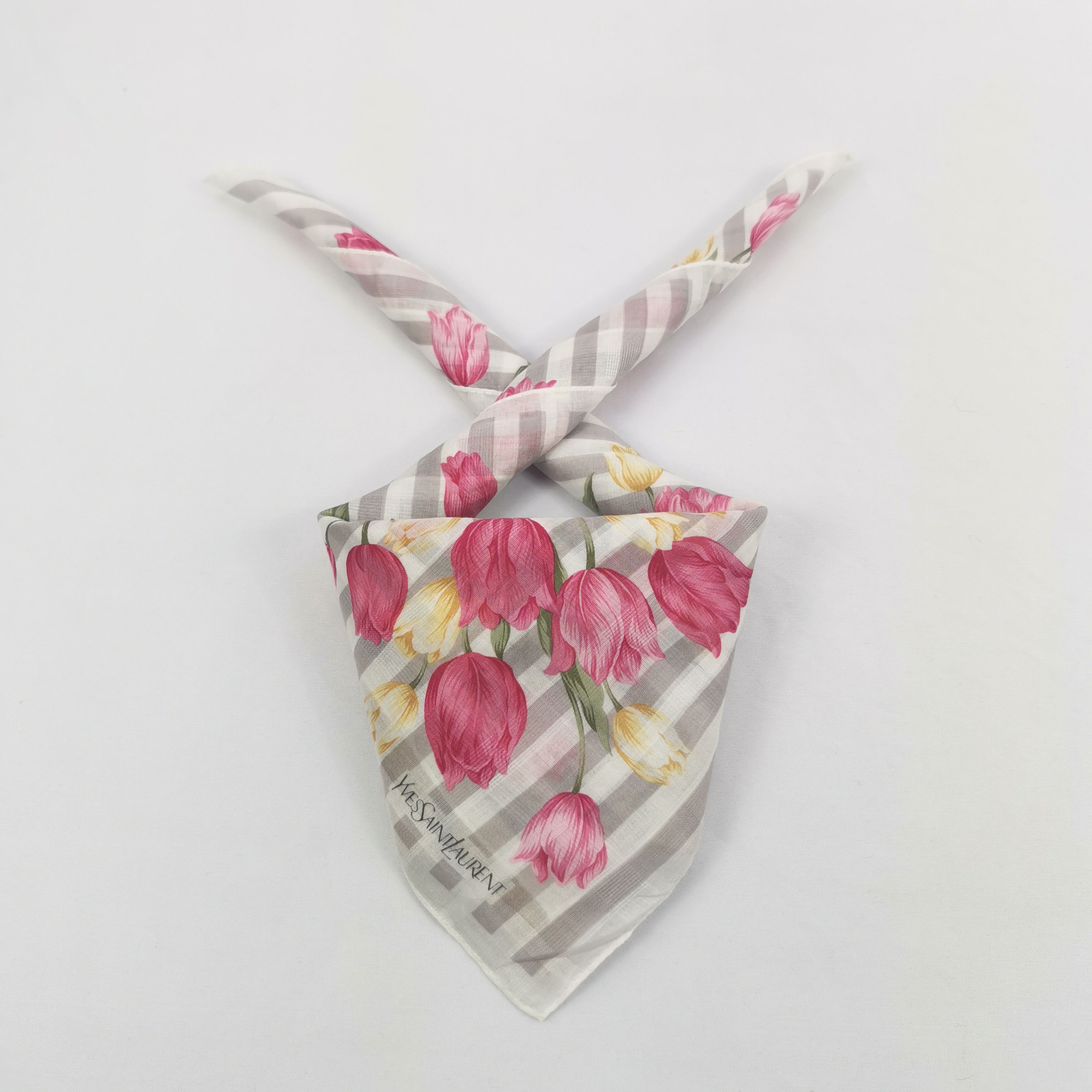 Japanese Brand Vintage Yves Saint Laurent Handkerchief Neckerchief YSL Size ONE SIZE - 1 Thumbnail