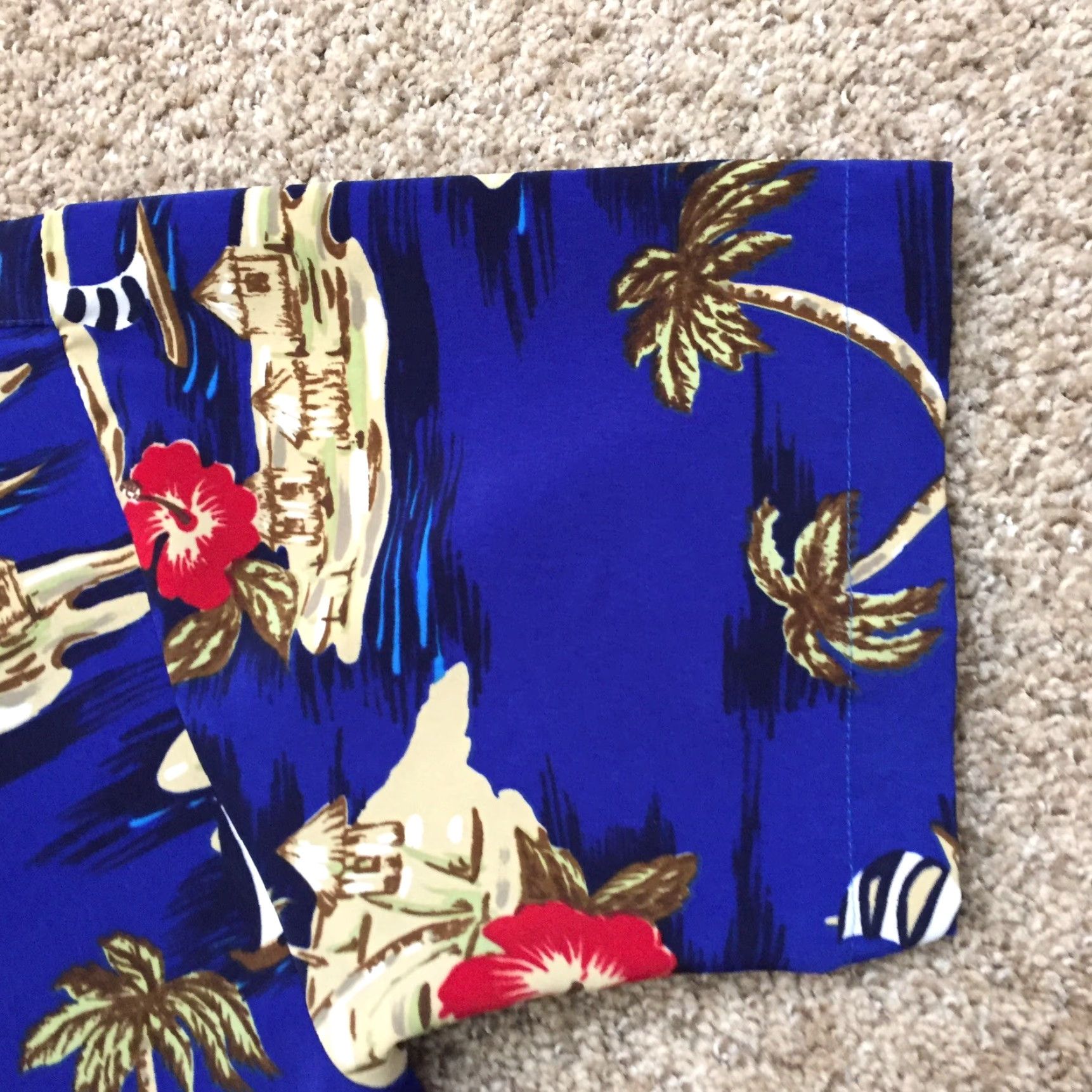 Vintage Ringo Sport Shirt Mens Small Blue Hawaiian Floral Microfiber Short Sleeve Button Up Size US S / EU 44-46 / 1 - 4 Thumbnail