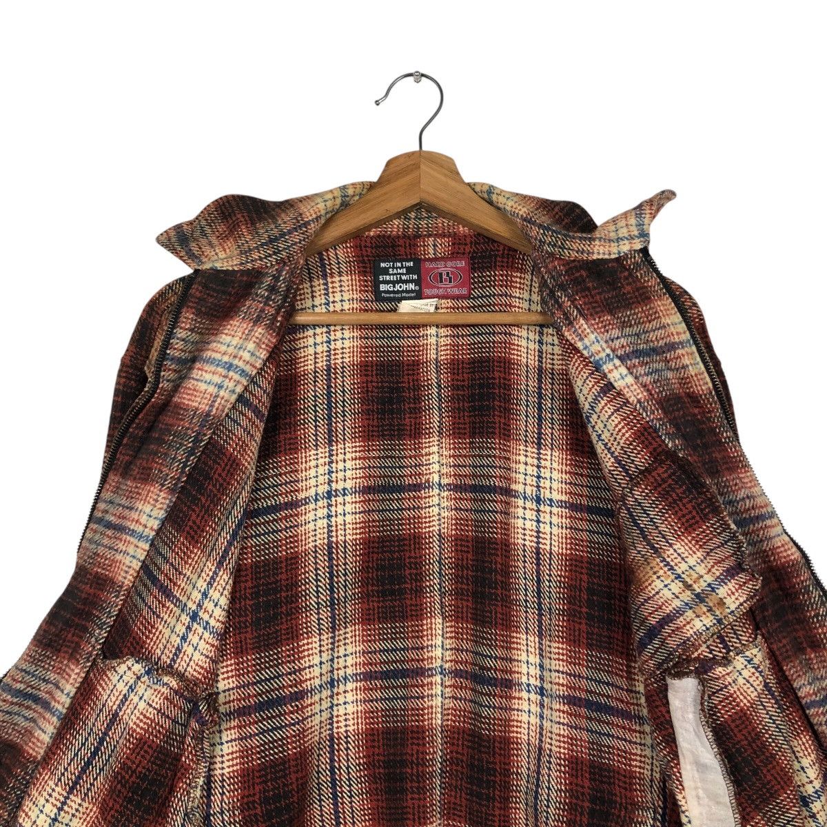 Japanese Brand 📌Hard Core Tough Wear Big John Zipper Worker Jacket Tartan Size US M / EU 48-50 / 2 - 15 Thumbnail
