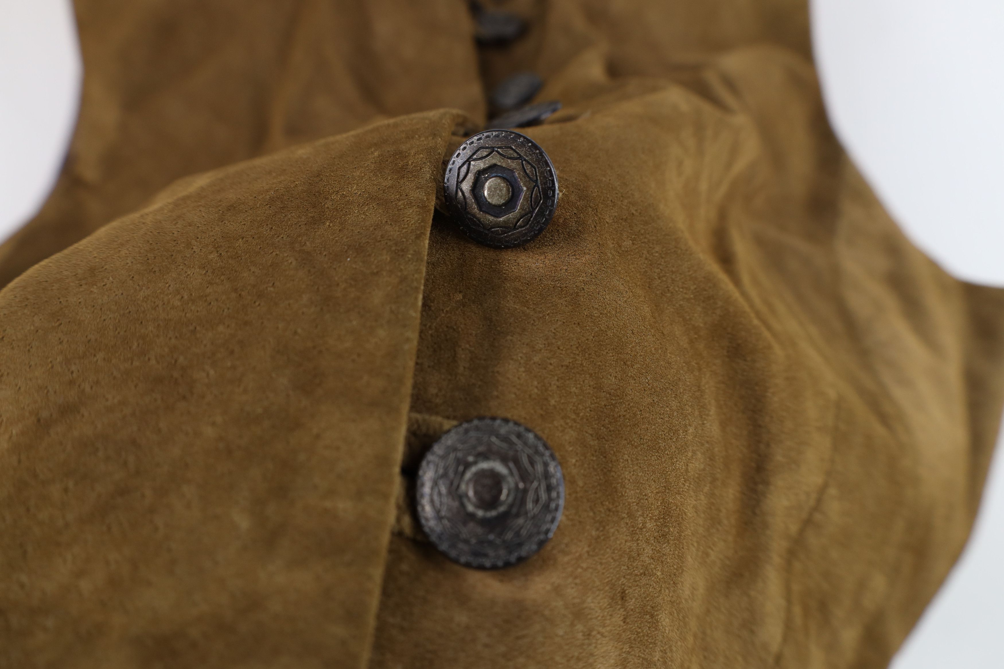 Vintage Vintage 90s Streetwear Suede Leather Button Vest Jacket Size XL / US 12-14 / IT 48-50 - 5 Thumbnail