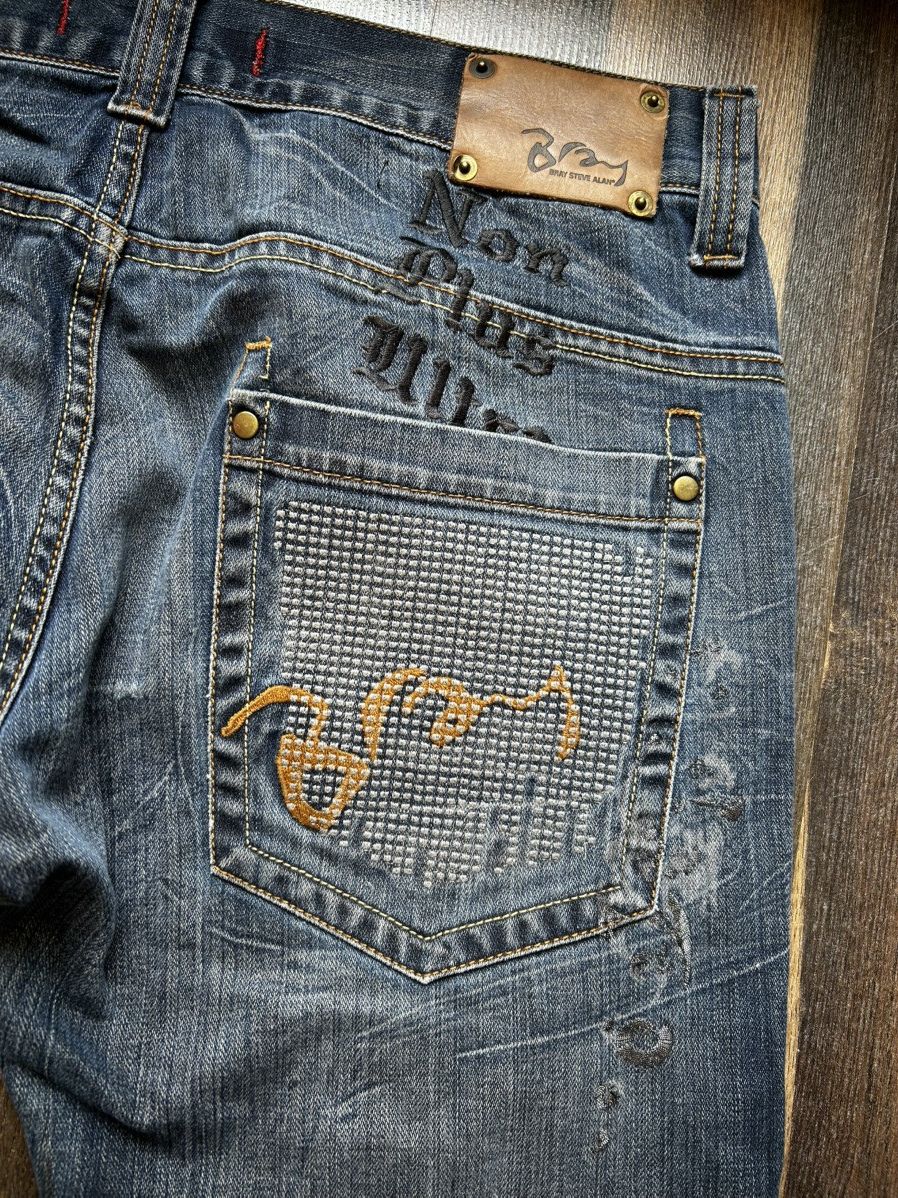Bray Steve Alan Vintage Bray Steve Alan skeleton embroidered logo jeans Size US L / EU 52-54 / 3 - 5 Thumbnail