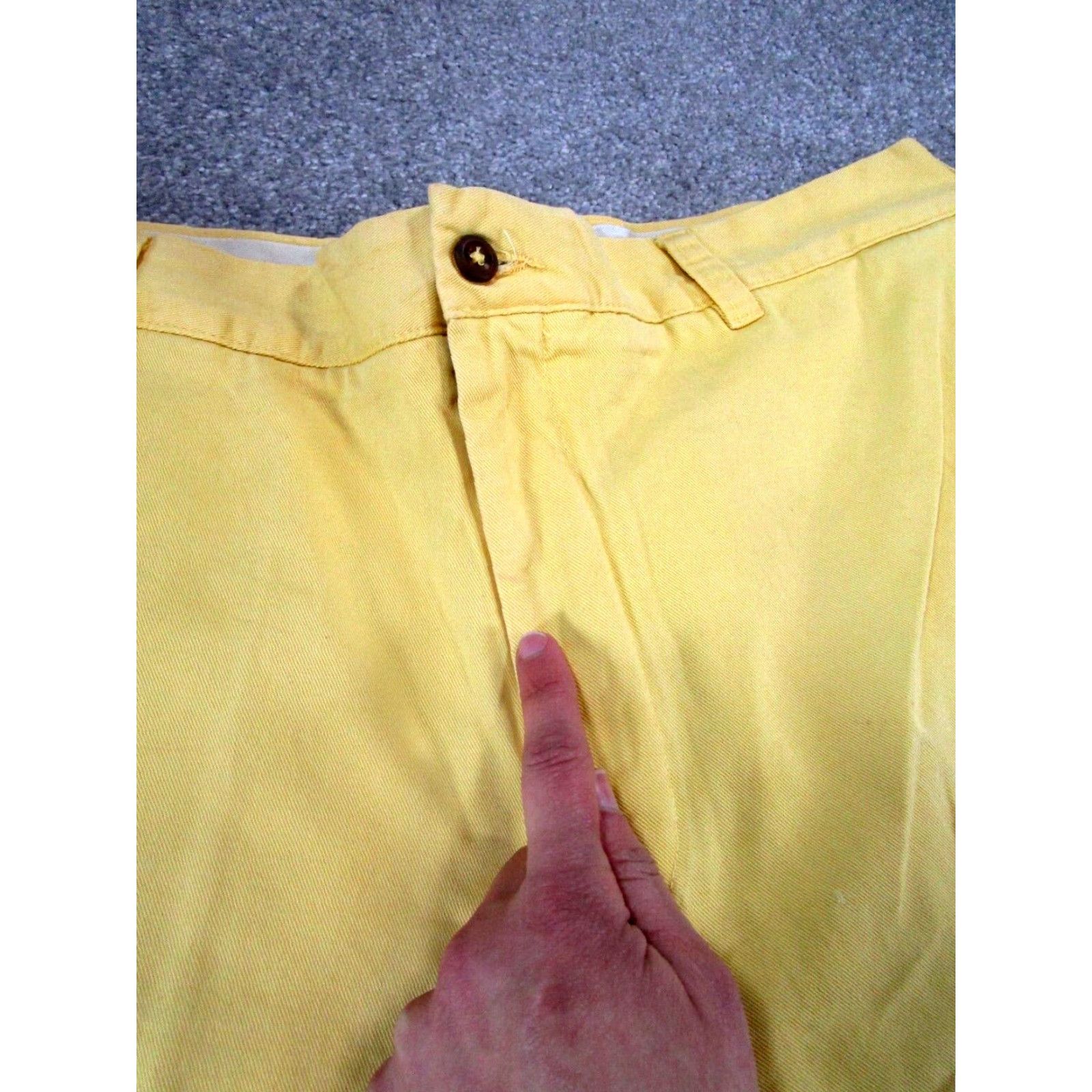 Berle Berle Shorts Mens 38 Yellow Cotton Chinos NEW Size US 38 / EU 54 - 3 Thumbnail