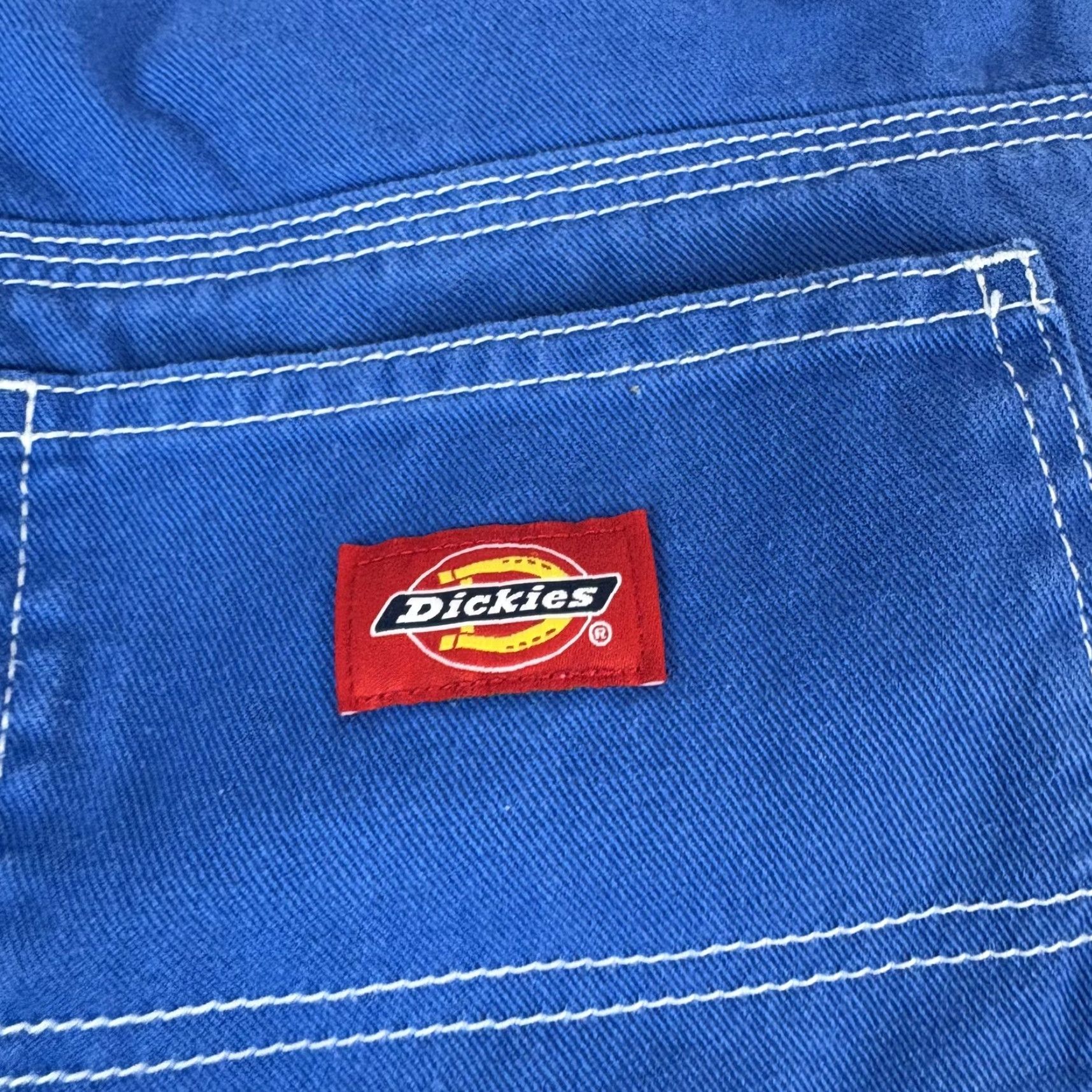 Dickies VINTAGE? No — Actually not vintage. Dickies Carpenter Pants Juniors 5 Blue Straight Leg Twill Workwear Utility Teens Size 27" / US 4 / IT 40 - 7 Thumbnail