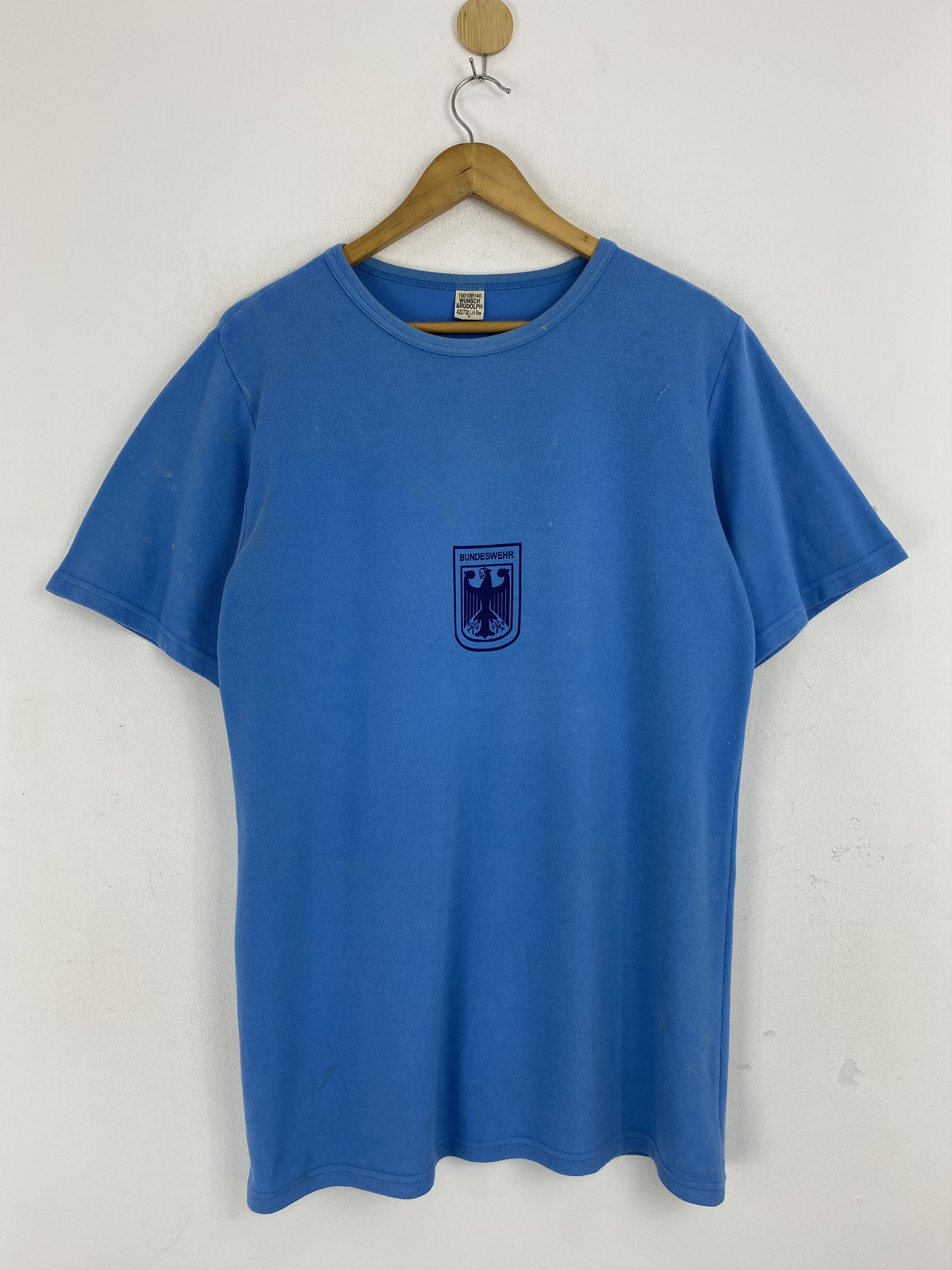 Vintage 80s Wunsch & Rudolph Bundeswehr Germany Trainer Tee TA0691 Size US L / EU 52-54 / 3 - 1 Thumbnail