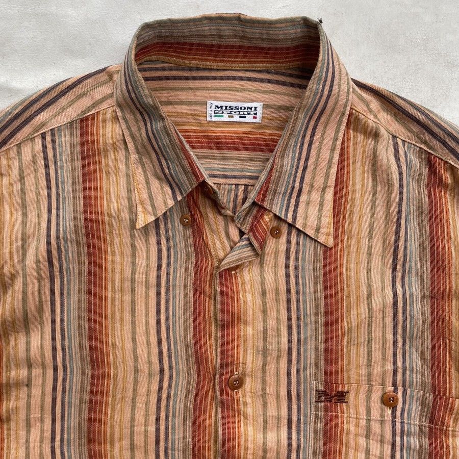 Missoni vintage 90s missoni sport jacquard stripes casual shirt Size US L / EU 52-54 / 3 - 3 Thumbnail
