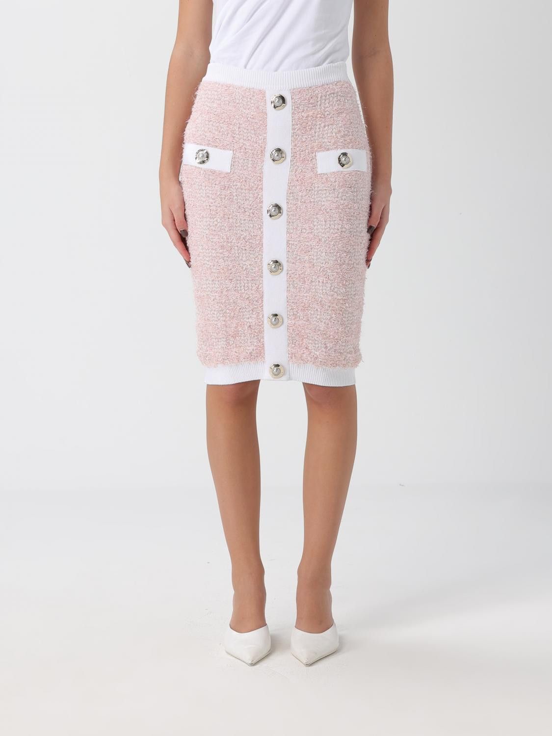 Balmain Balmain Skirt Woman Pink Size 27" / US 4 / IT 40 - 1 Thumbnail