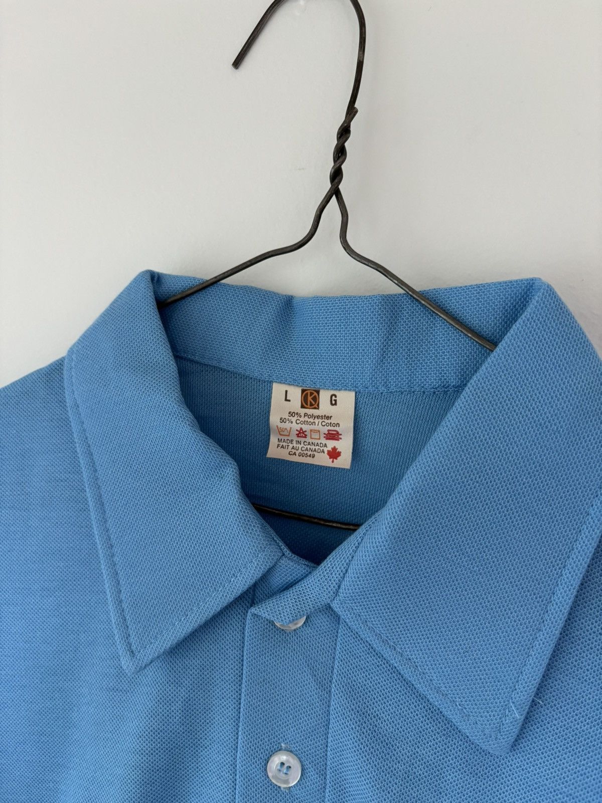 Vintage 1980s Vintage Polo Shirt 90s Deadstock Blank Pullover Tee 80 Size US L / EU 52-54 / 3 - 3 Thumbnail