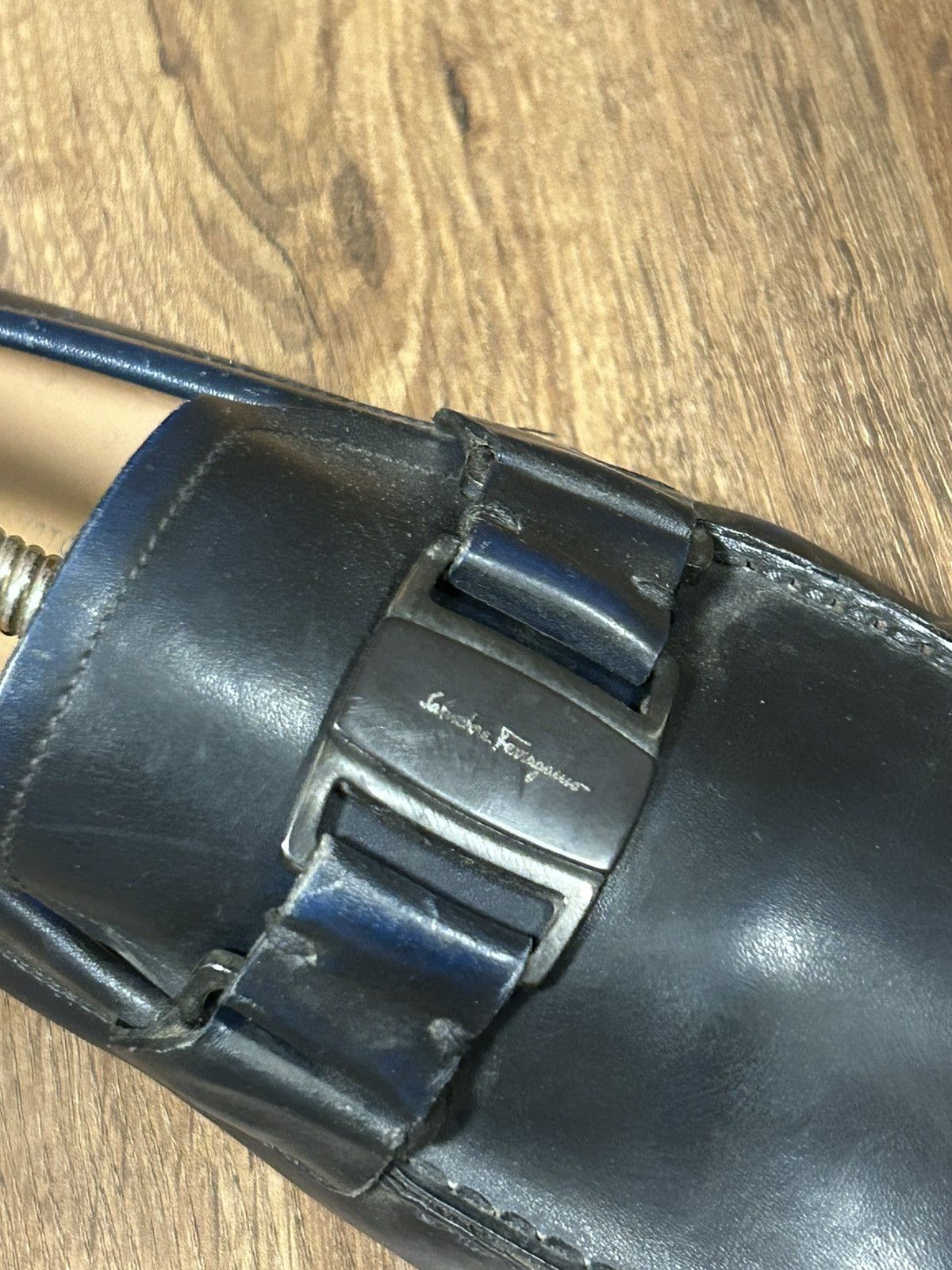 Salvatore Ferragamo × Vintage Vintage Salvatore Ferragamo Leather loafers Size US 10 / EU 43 - 3 Thumbnail