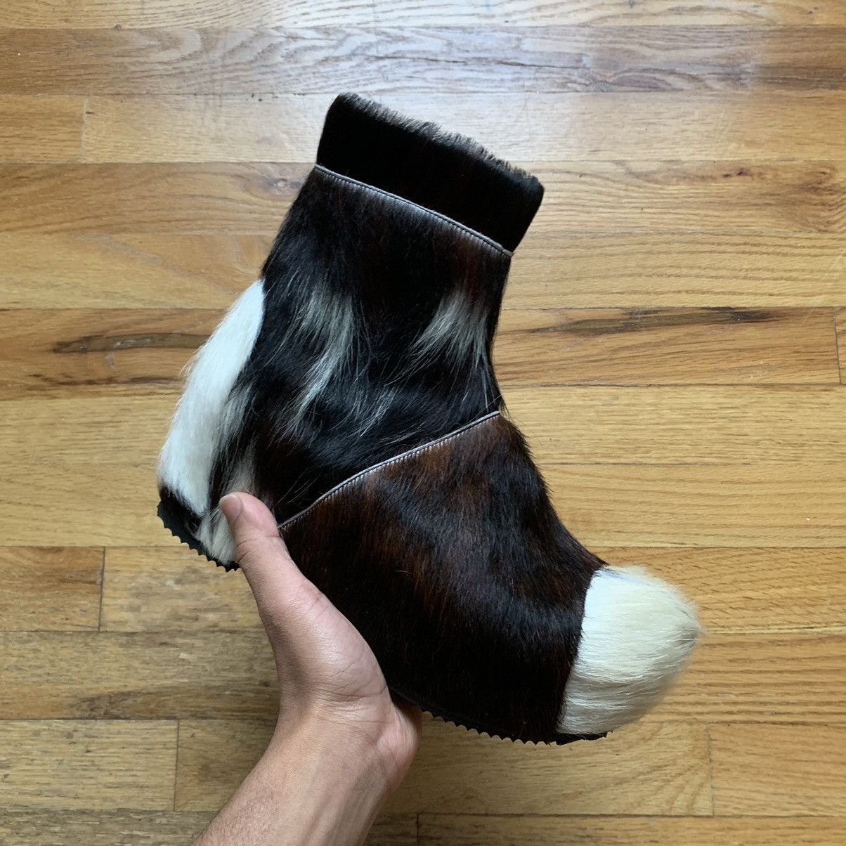 image of Jil Sander Pre-Fall 2019 Pony Hair Boots, Women's (Size 7)