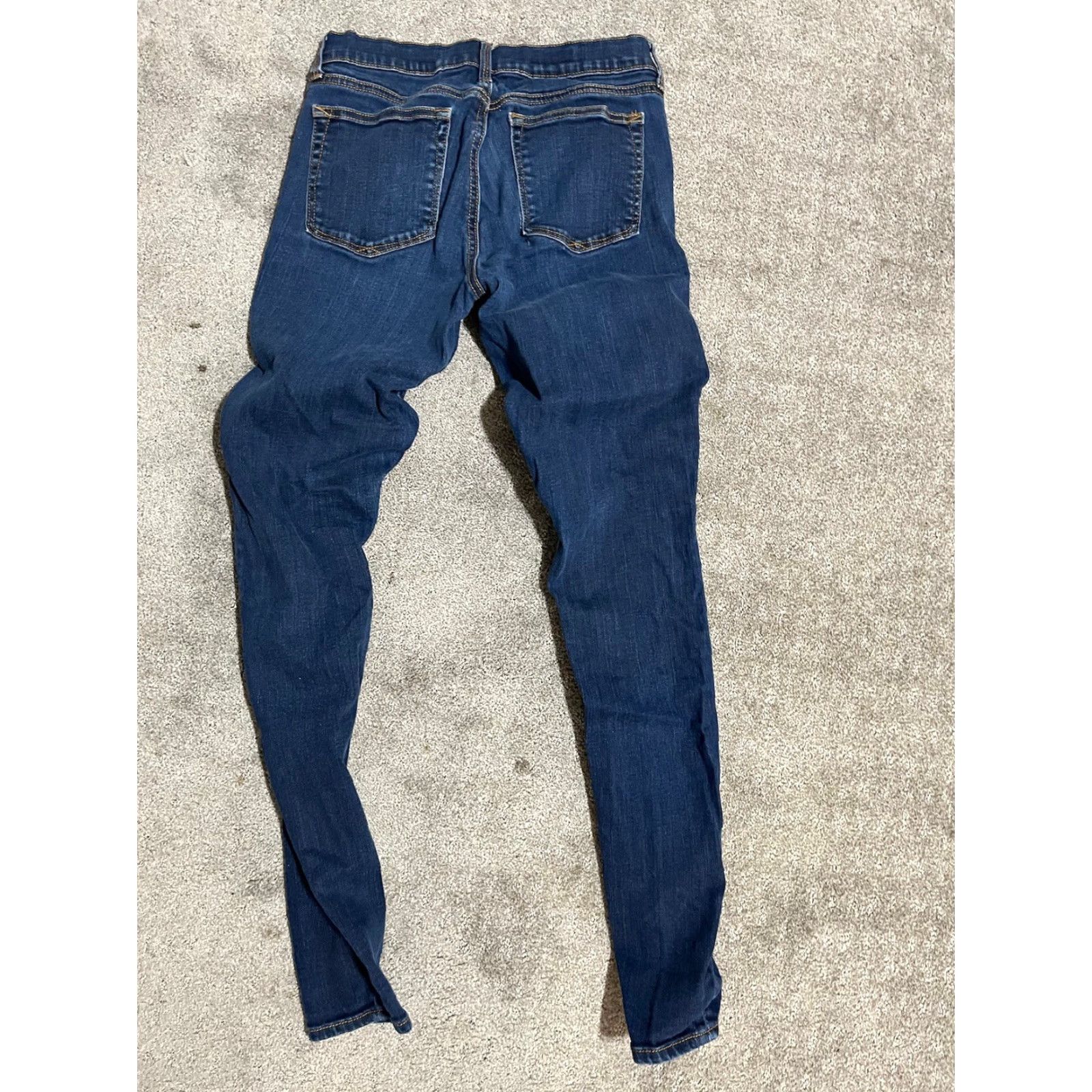 Gap Gap Jeans Womens 27L Dark Blue Solid Jegging Denim Distressed Size 27" / US 4 / IT 40 - 3 Thumbnail