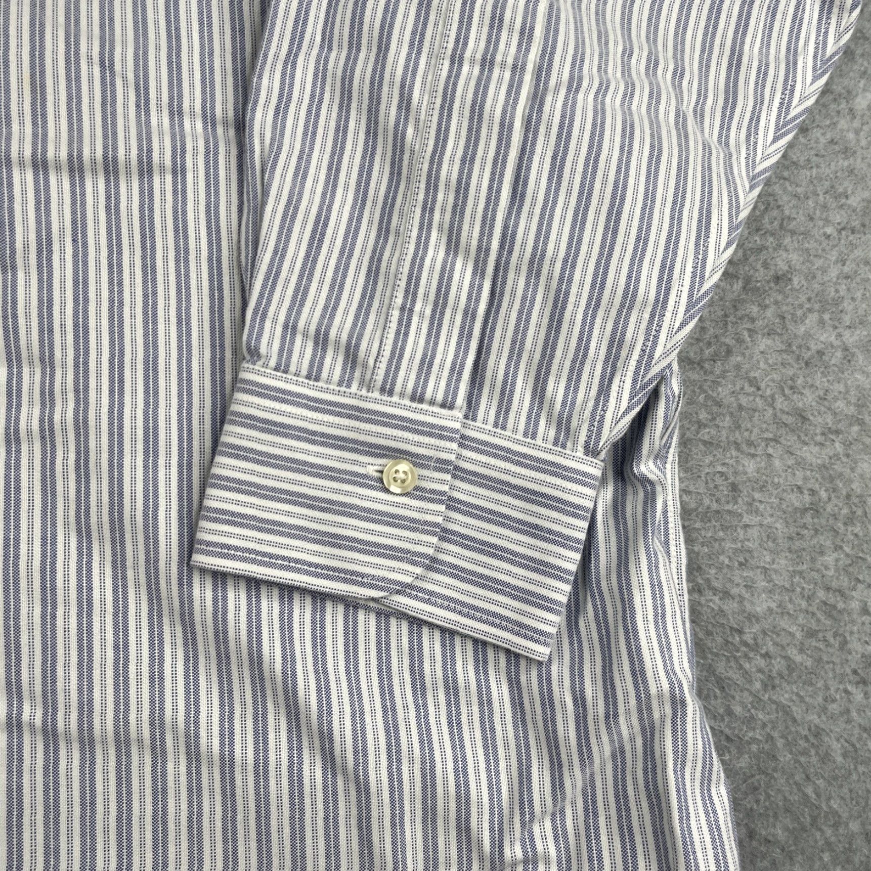 Brooks Brothers Brooks Brothers Madison Shirt Dress Shirt 16.5 Blue Striped Non Iron Long Sleeve Button Up Button-Down Collar Mens Regular Size US XL / EU 56 / 4 - 2 Thumbnail