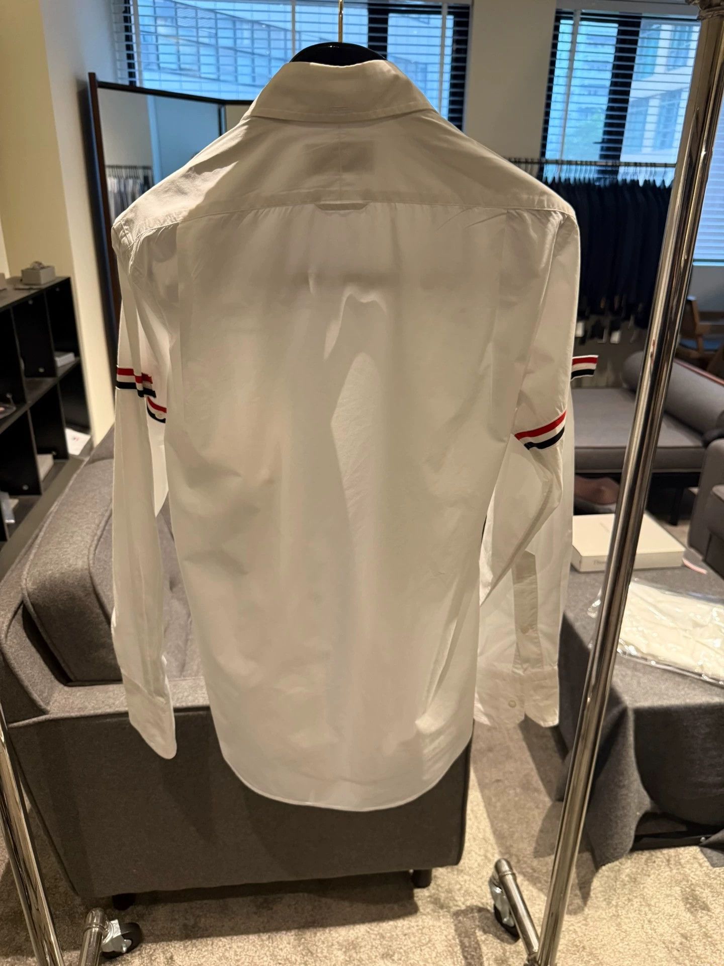 Thom Browne Thom Browne Classic Double Logo Poplin Shirt Size 2 SS Size US M / EU 48-50 / 2 - 2 Thumbnail