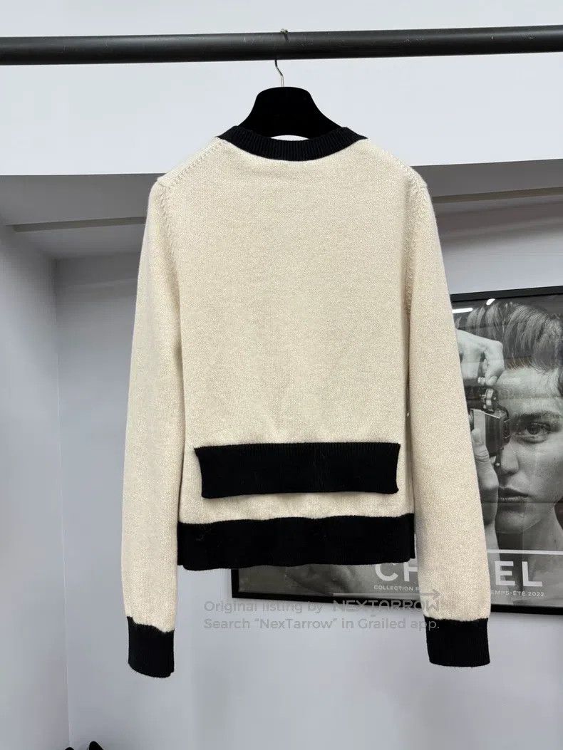 Chanel Chanel 25K milk tea colour black contrast colour cashmere Size XS / US 0-2 / IT 36-38 - 3 Thumbnail