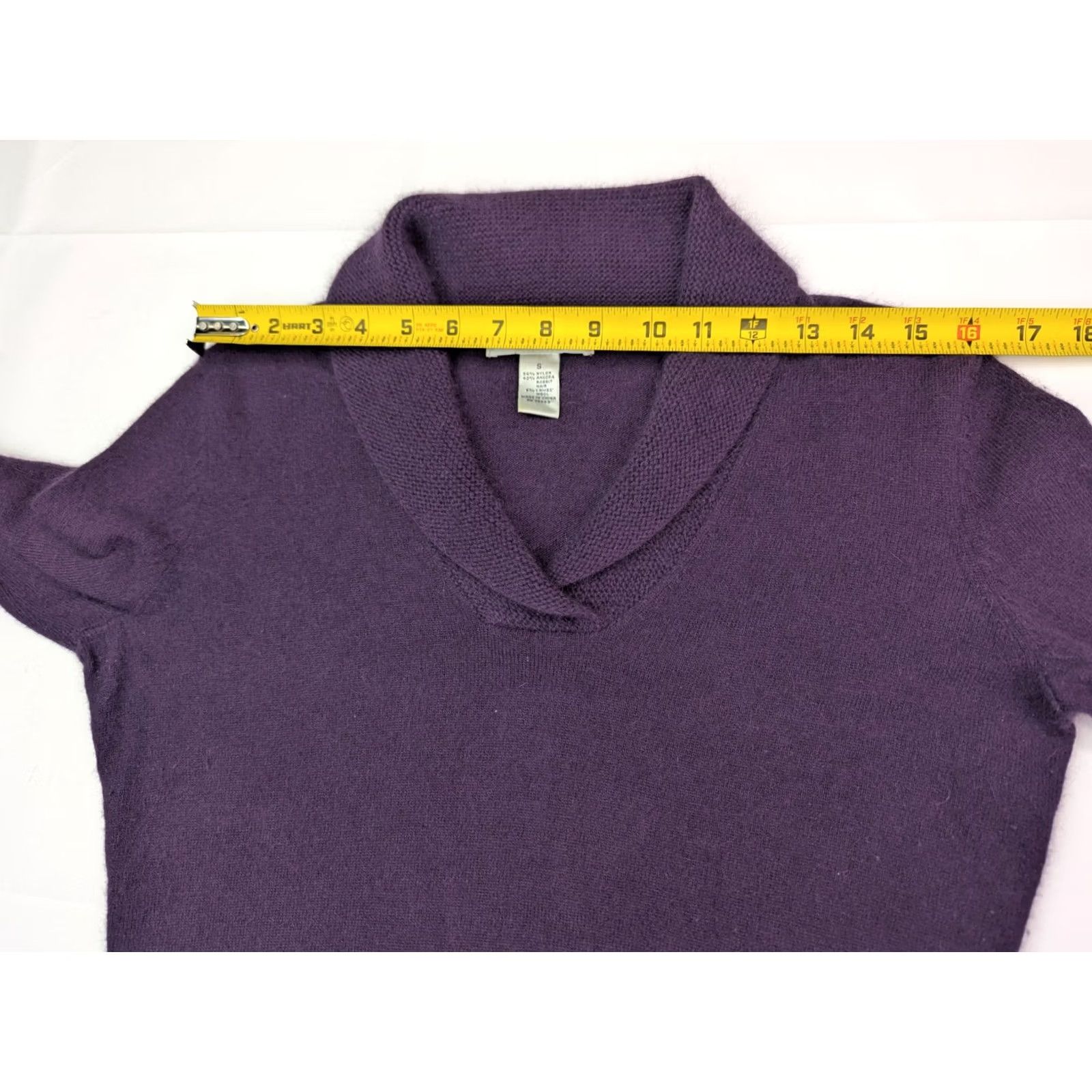 Vintage VINTAGE Sarah Spencer Angora Wool Blend Cardigan Sweater, Women S, Purple, 90s Holiday, Long Sleeve, Button, Knit, Casual Womens Size S / US 4 / IT 40 - 6 Thumbnail